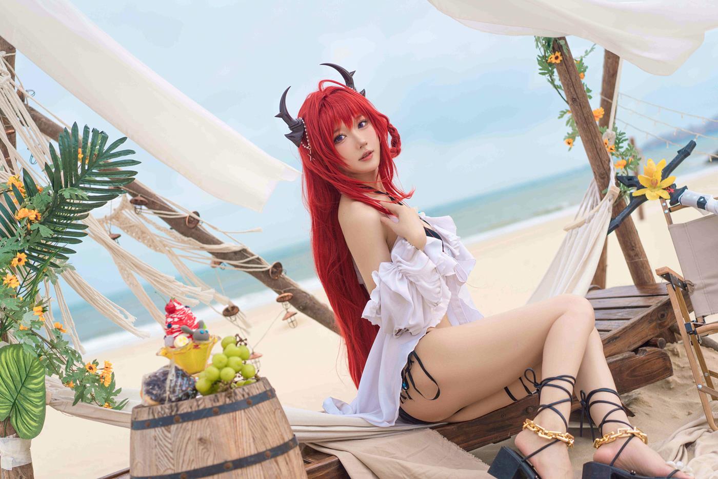 图片[16]-动漫博主阿包也是兔娘  明日方舟 史尔特尔泳装 [31P] – 速更版-美库