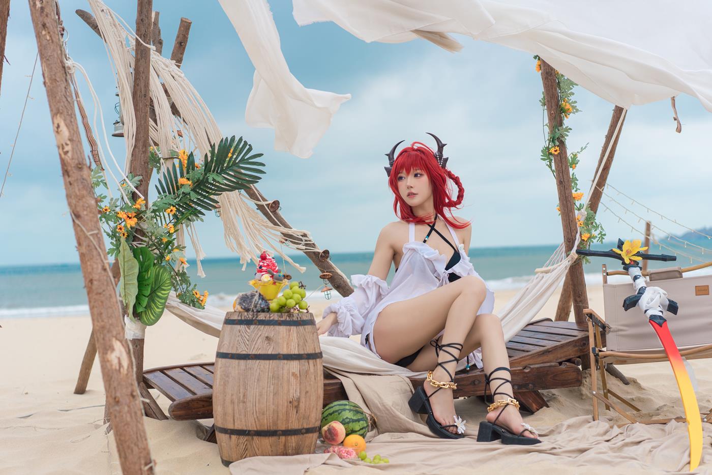 图片[19]-动漫博主阿包也是兔娘  明日方舟 史尔特尔泳装 [31P] – 速更版-美库