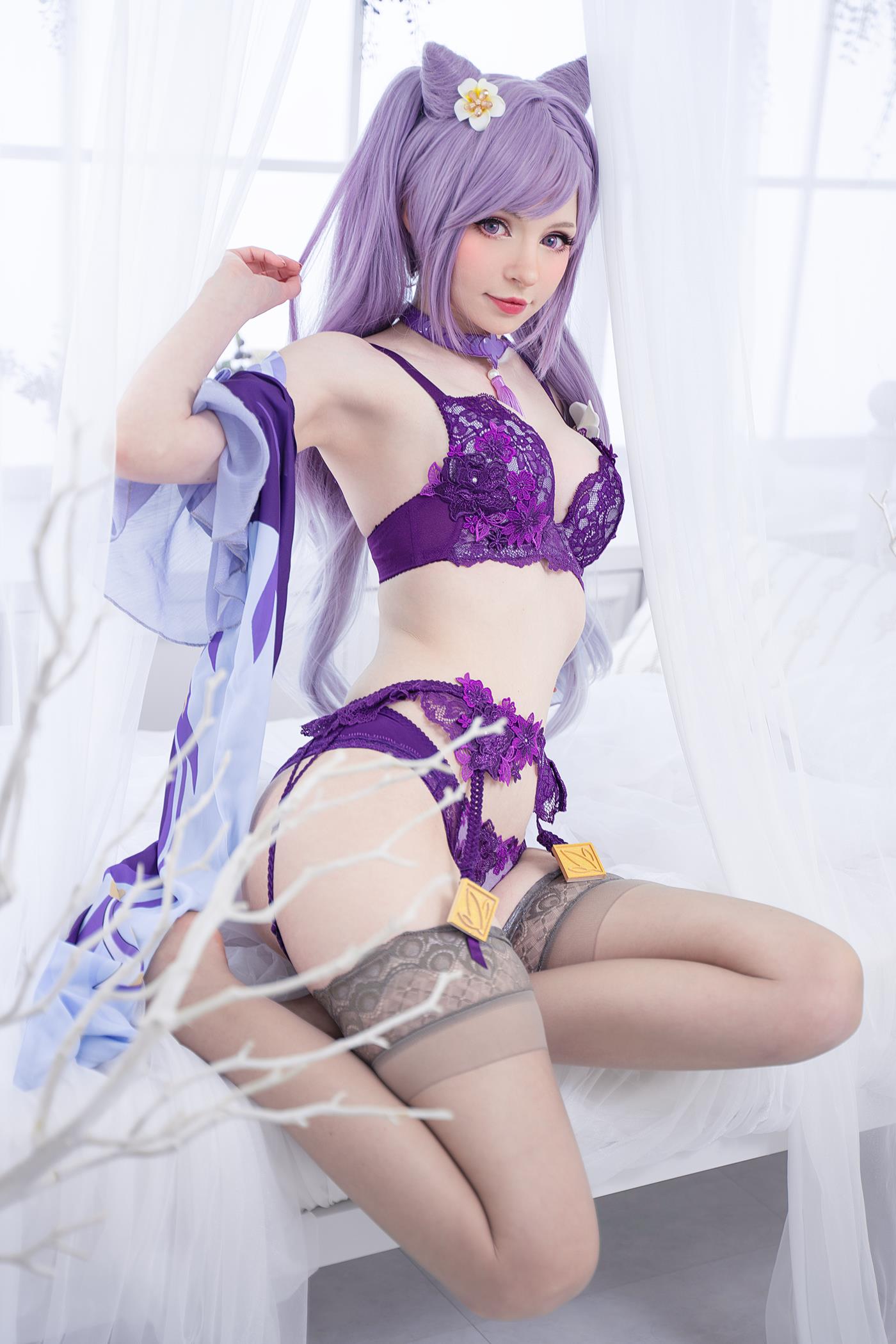 图片[46]-Peach milky – Keqing Genshin Impact[79P] – 速更版-美库