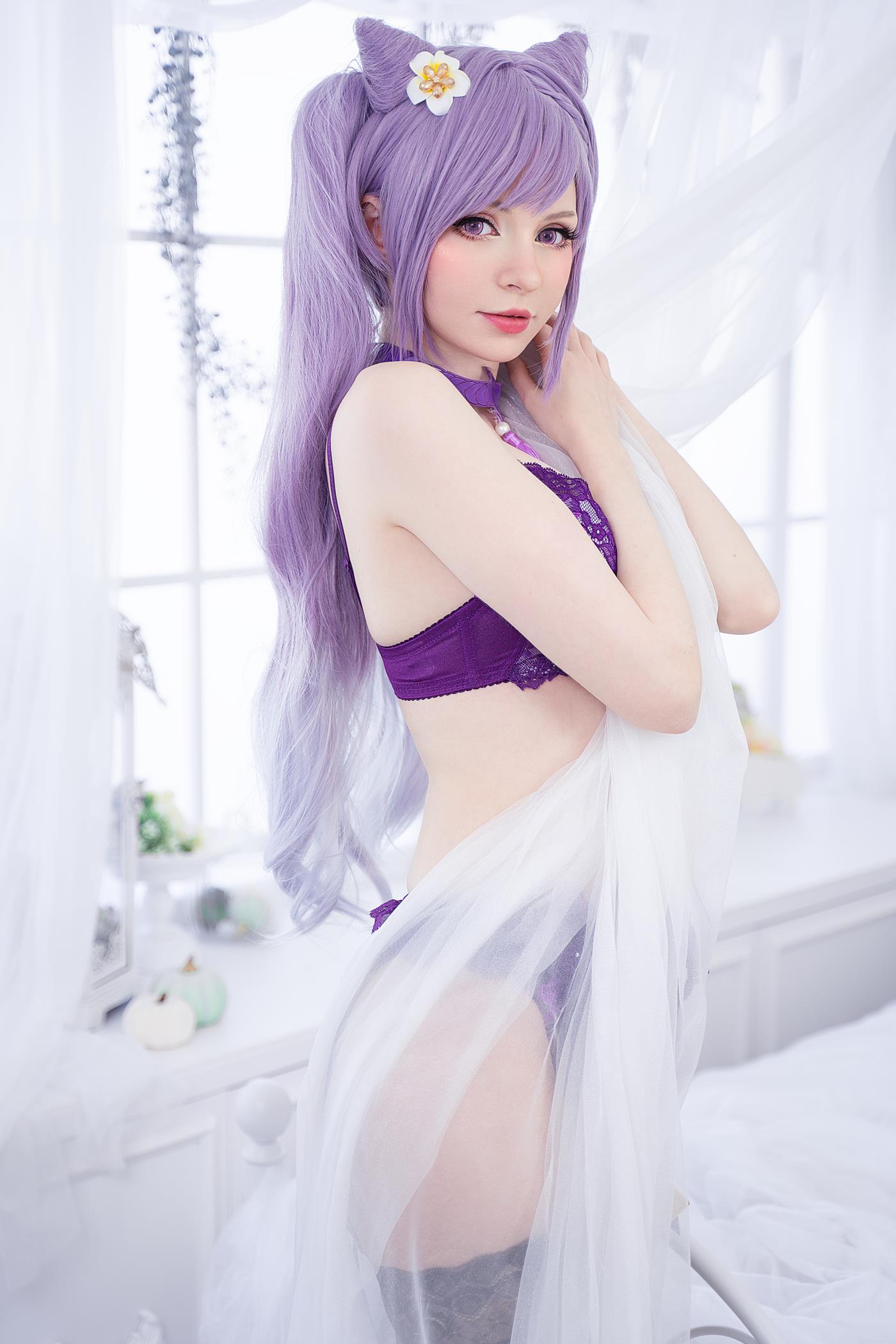 图片[48]-Peach milky – Keqing Genshin Impact[79P] – 速更版-美库