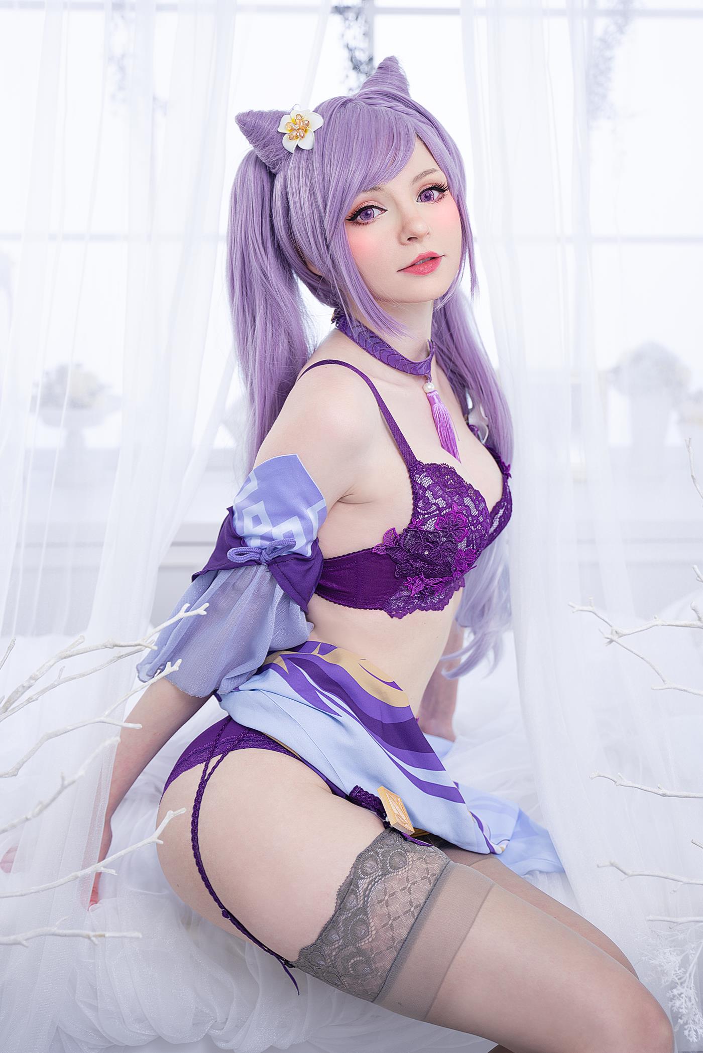 图片[49]-Peach milky – Keqing Genshin Impact[79P] – 速更版-美库