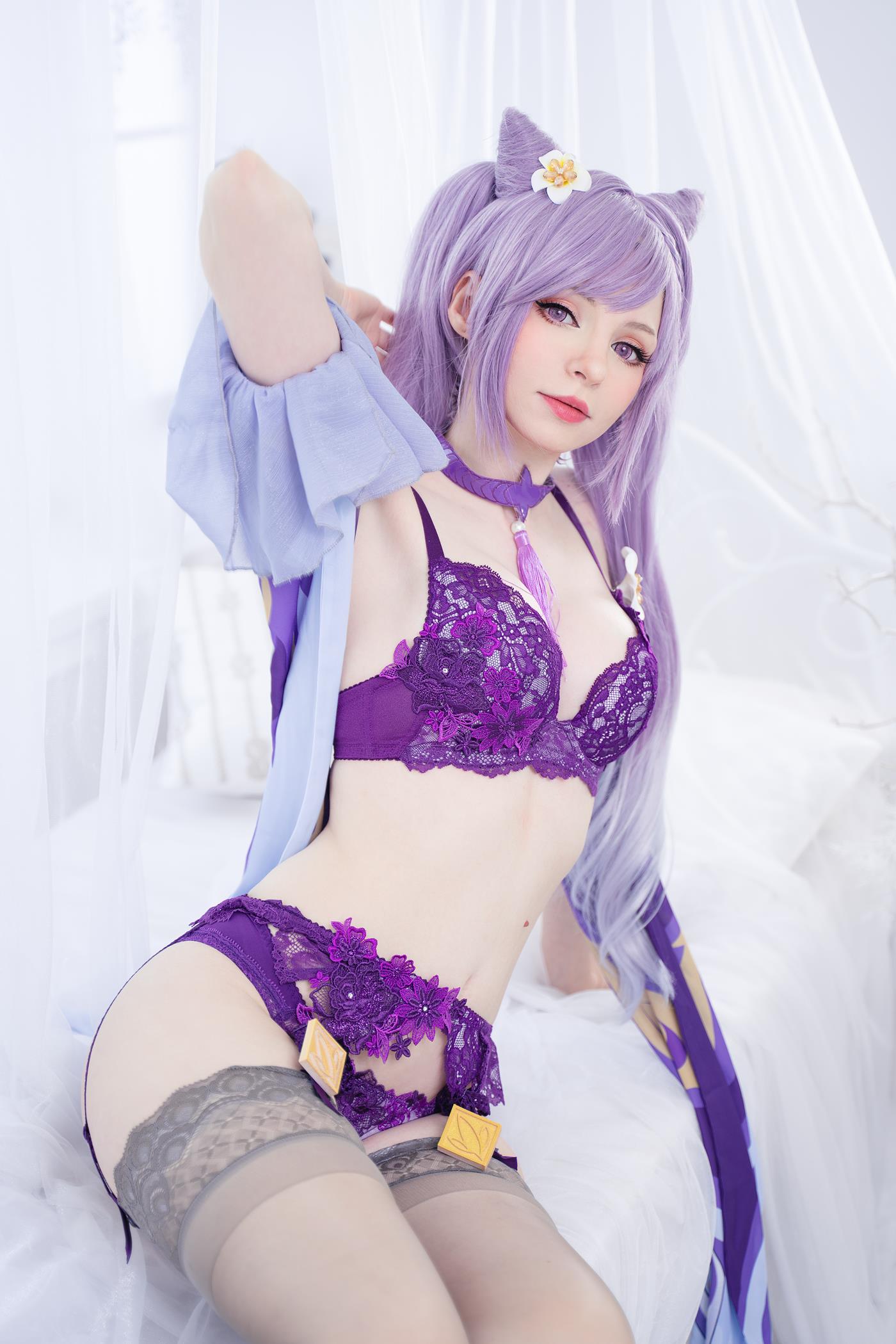 图片[52]-Peach milky – Keqing Genshin Impact[79P] – 速更版-美库