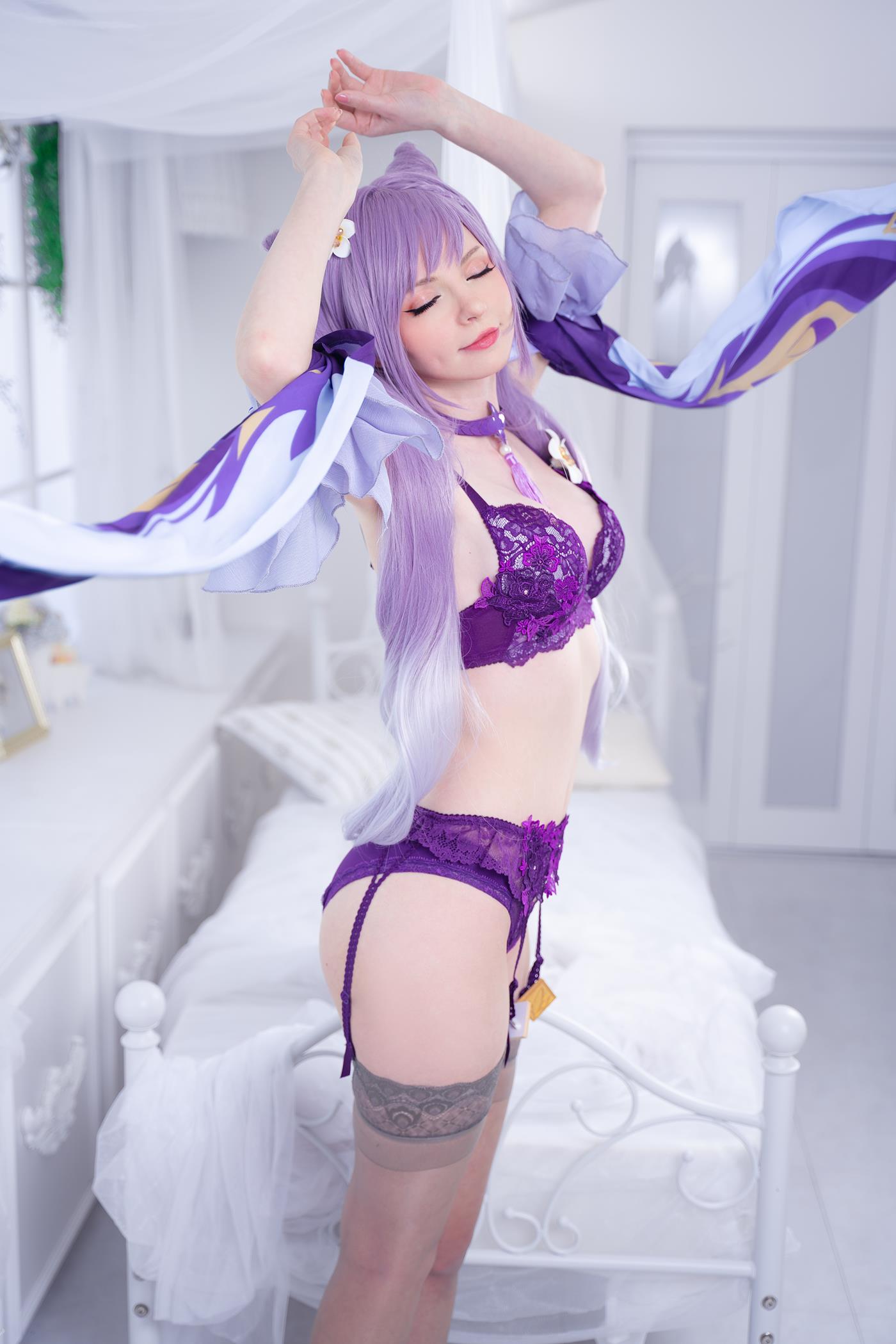 图片[55]-Peach milky – Keqing Genshin Impact[79P] – 速更版-美库