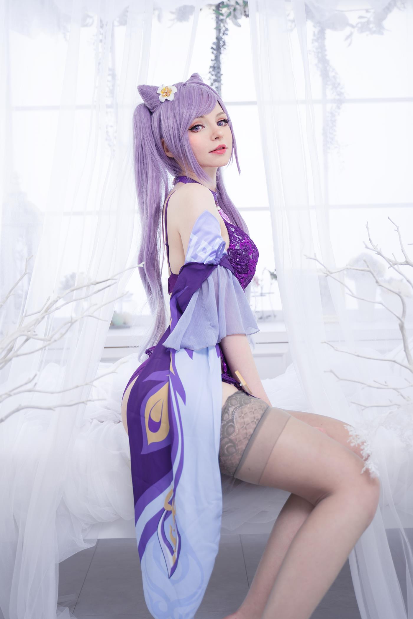 图片[57]-Peach milky – Keqing Genshin Impact[79P] – 速更版-美库