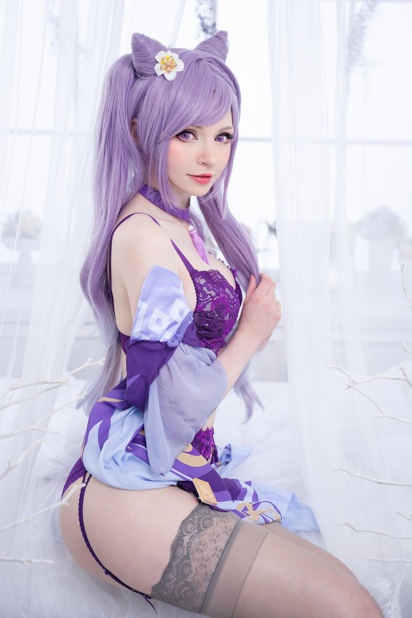 图片[58]-Peach milky – Keqing Genshin Impact[79P] – 速更版-美库