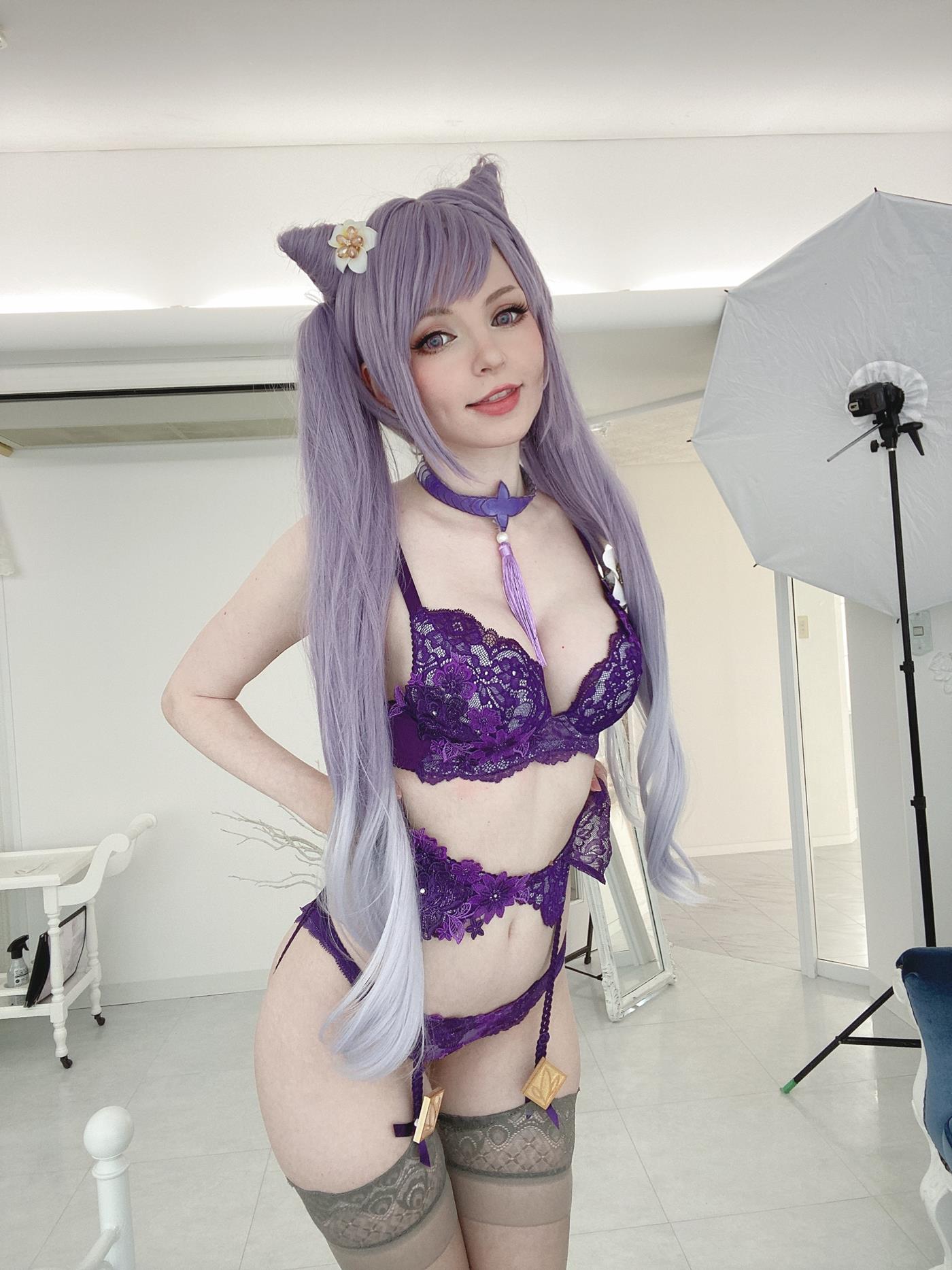 图片[66]-Peach milky – Keqing Genshin Impact[79P] – 速更版-美库