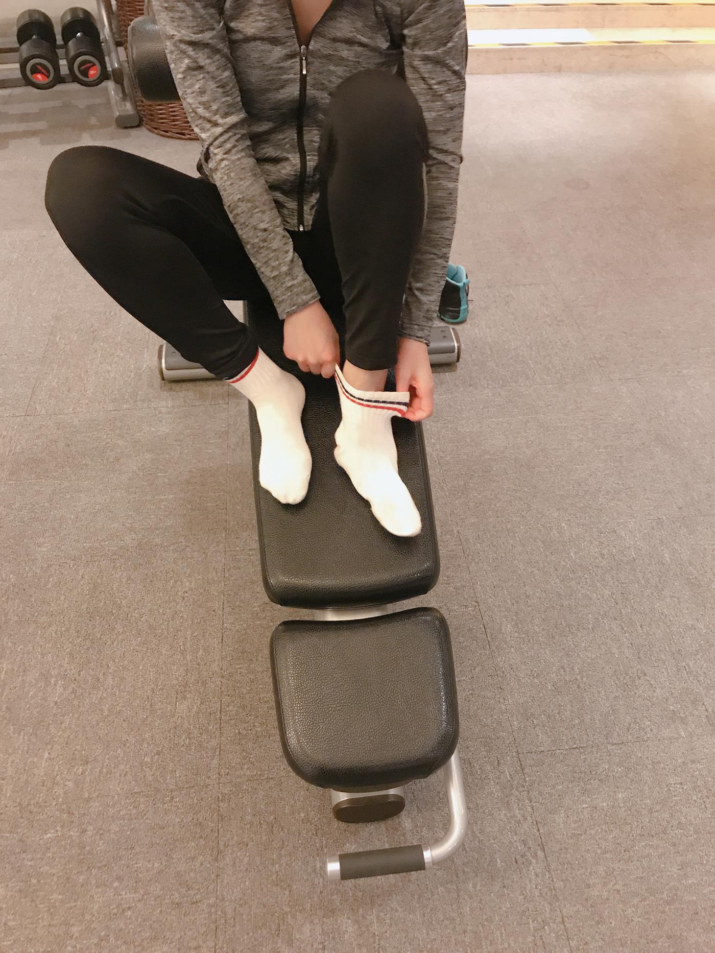 图片[110]-安乔乔儿(Nia乔乔) 健身房白袜[135P] – 速更版-美库