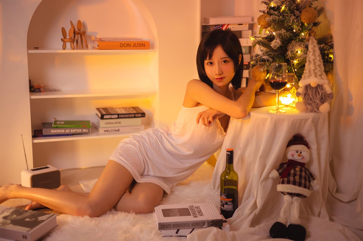 图片[10]-萌系小姐姐木绵绵OwO 049 红酒好喝 [28P] – 速更版-美库