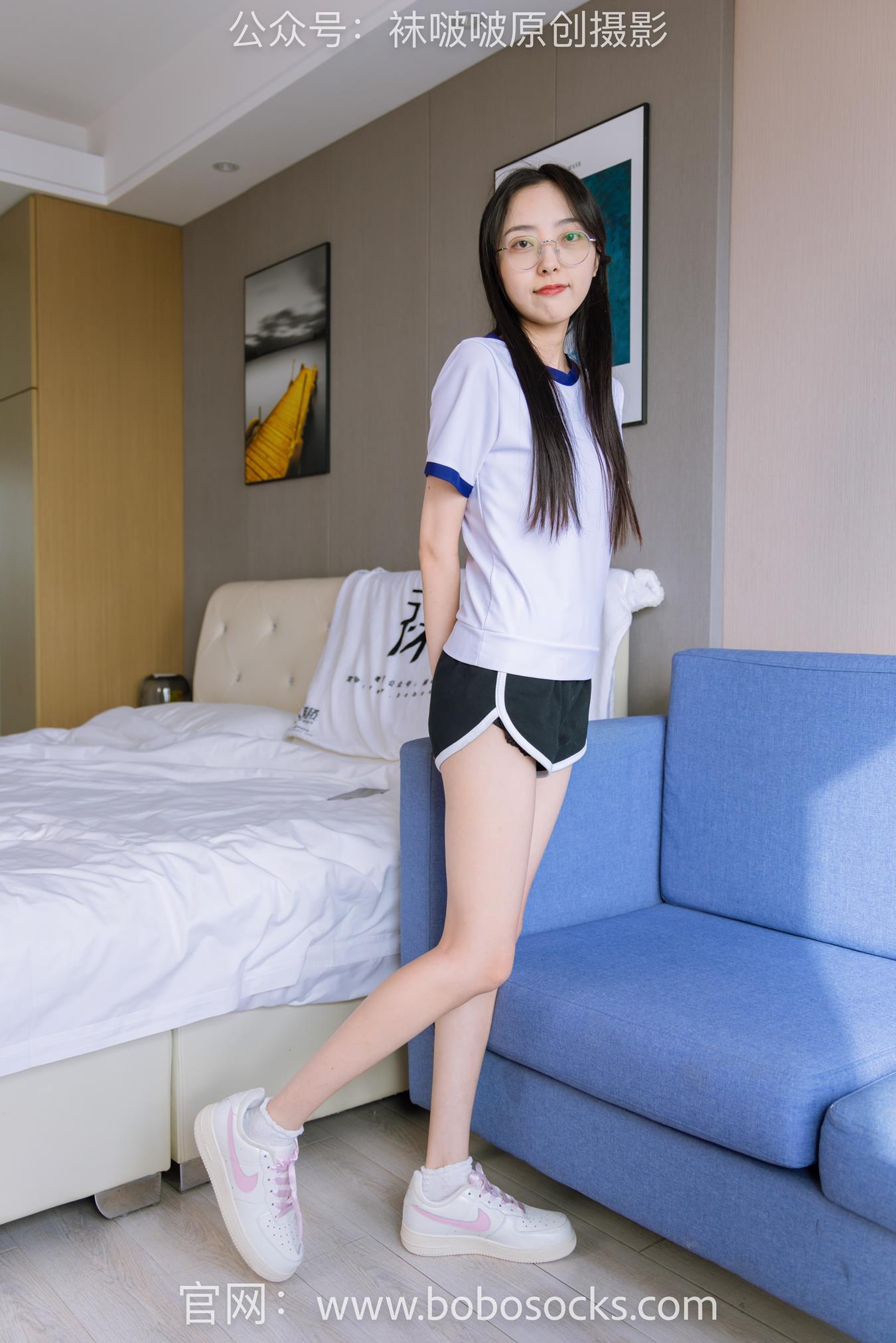 图片[10]-[BoBoSocks袜啵啵]NO.147 稚予-空军一号板鞋、白棉袜、体操服 (1) [64P] – 速更版-美库