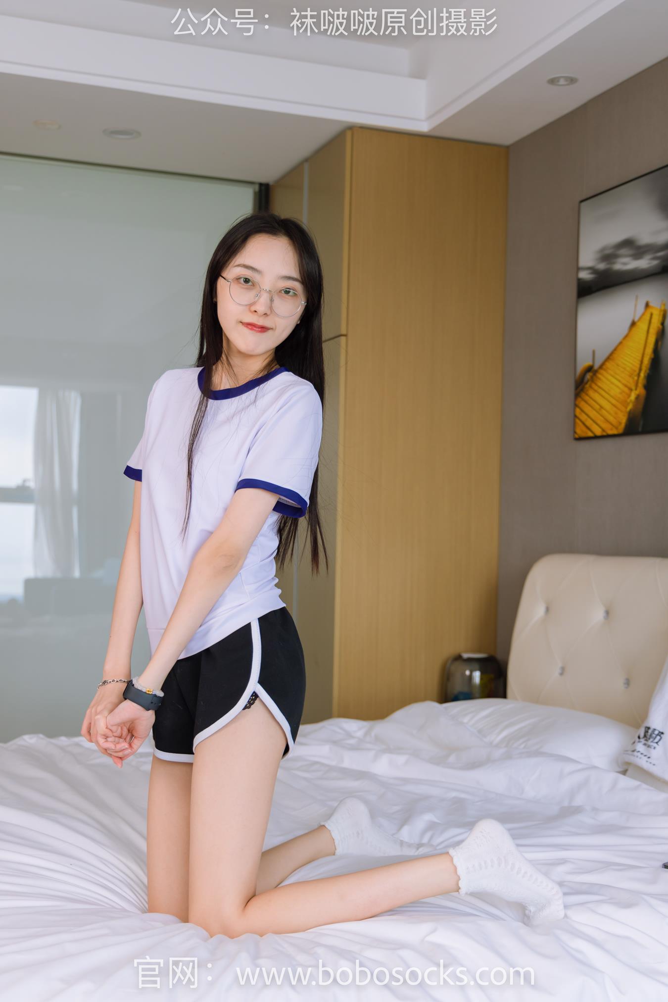 图片[43]-[BoBoSocks袜啵啵]NO.147 稚予-空军一号板鞋、白棉袜、体操服 (1) [64P] – 速更版-美库