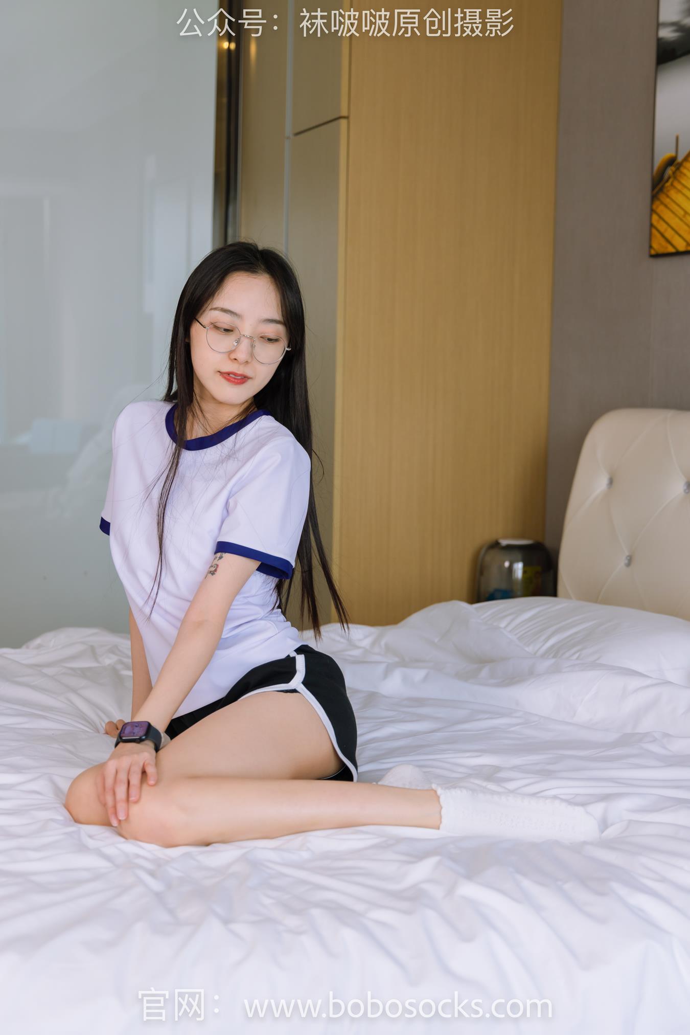 图片[45]-[BoBoSocks袜啵啵]NO.147 稚予-空军一号板鞋、白棉袜、体操服 (1) [64P] – 速更版-美库