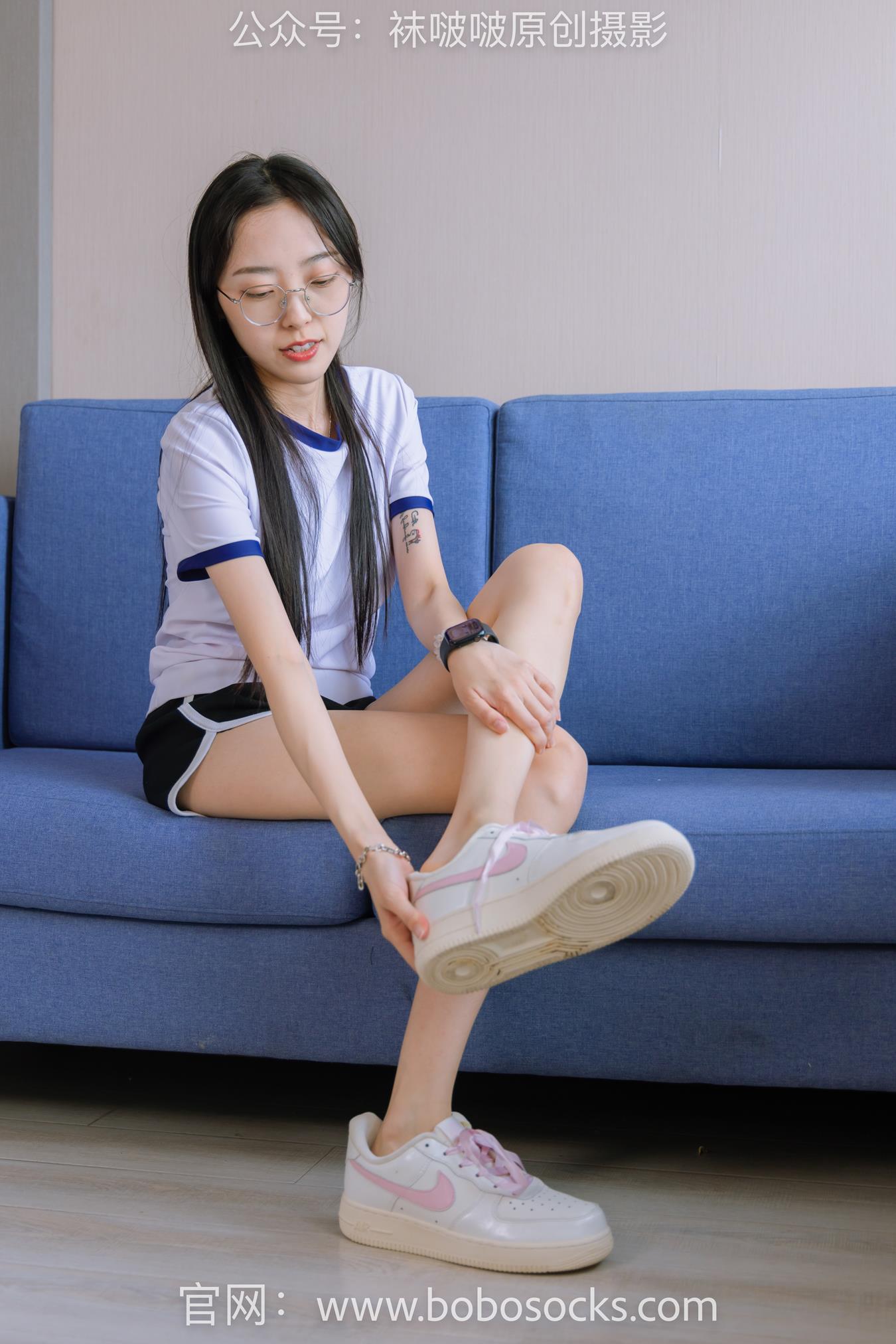 图片[24]-[BoBoSocks袜啵啵]NO.147 稚予-空军一号板鞋、白棉袜、体操服 (2) [75P] – 速更版-美库