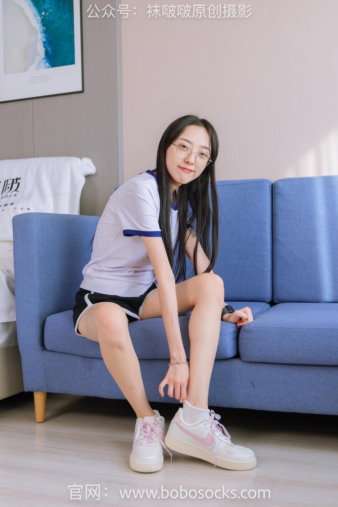 图片[60]-[BoBoSocks袜啵啵]NO.147 稚予-空军一号板鞋、白棉袜、体操服 (2) [75P] – 速更版-美库