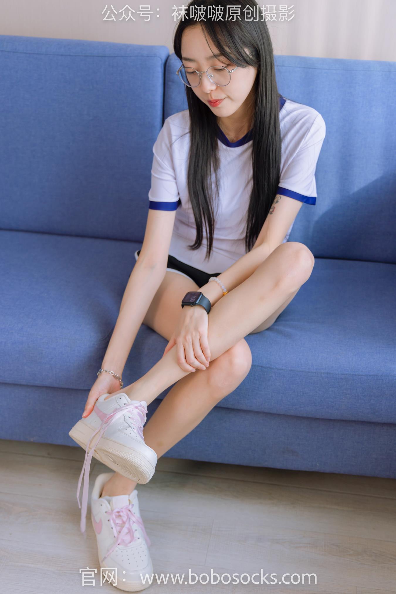 图片[73]-[BoBoSocks袜啵啵]NO.147 稚予-空军一号板鞋、白棉袜、体操服 (2) [75P] – 速更版-美库