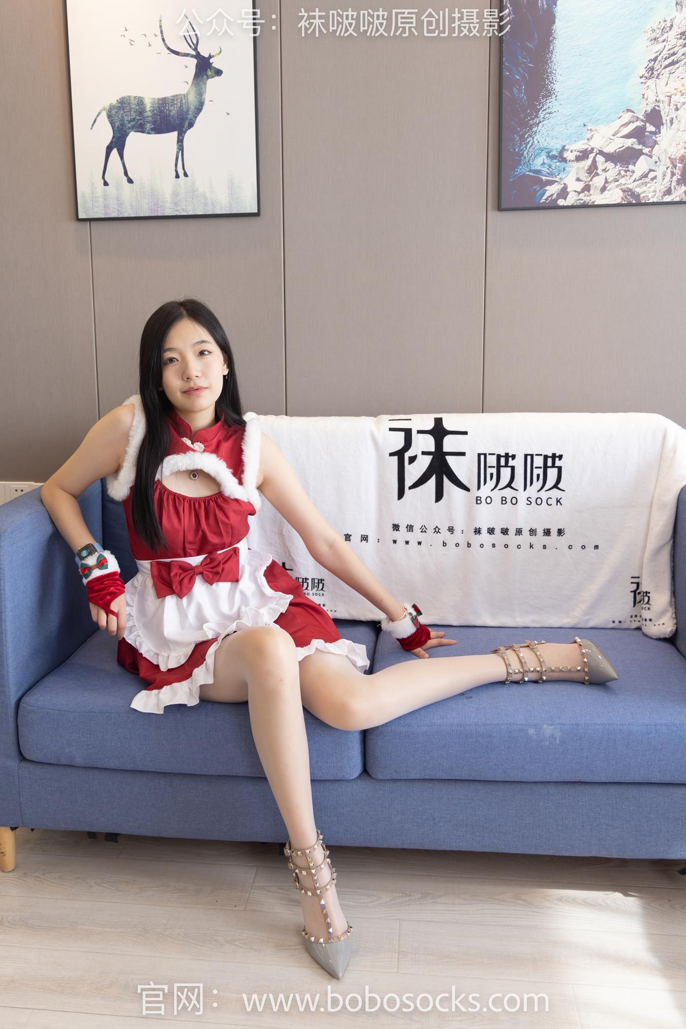 图片[128]-[BoBoSocks袜啵啵]NO.153 小甜豆-华伦天奴高跟鞋、油亮肉丝、油亮白丝、圣诞服[140P] – 速更版-美库