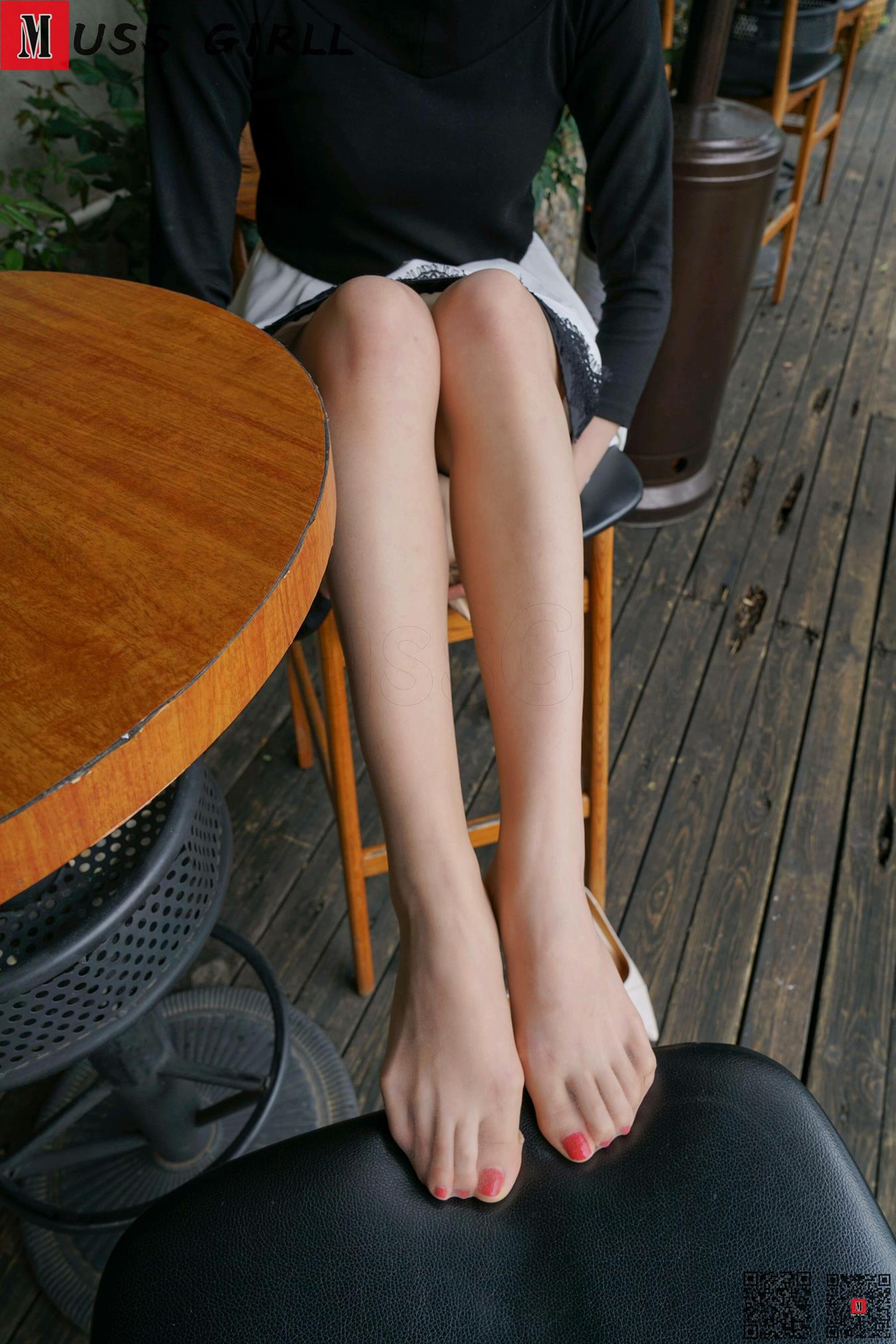 图片[42]-[MussGirl慕丝女郎]NO.324 白色高跟鞋红色脚趾甲A[96P] – 速更版-美库