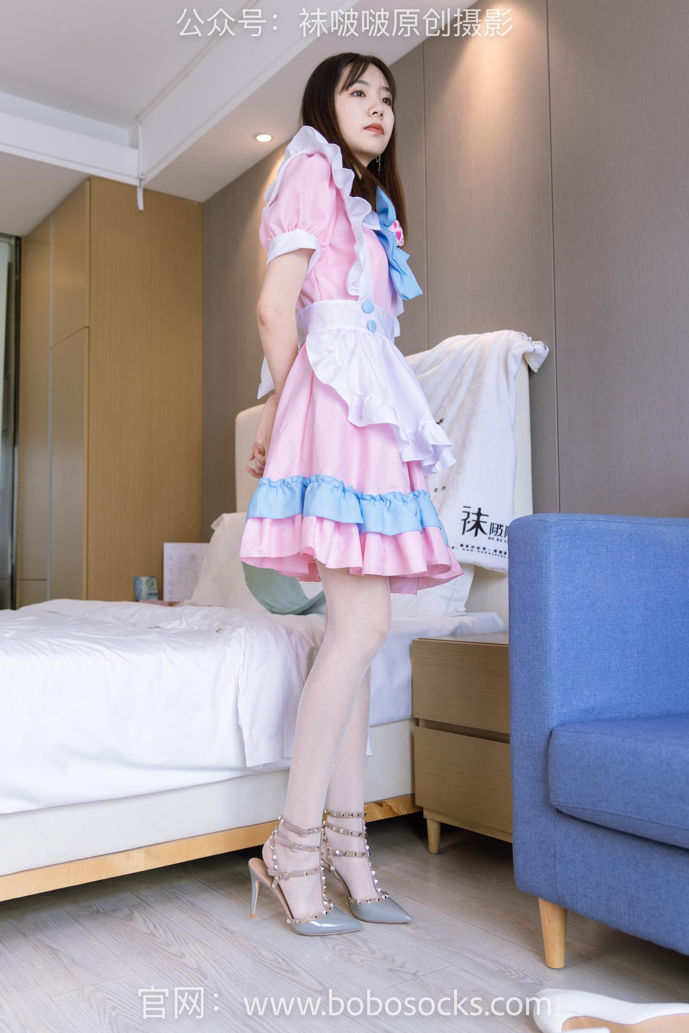 图片[49]-[BoBoSocks袜啵啵]NO.154 小甜豆-两双高跟鞋、珠光白丝、女仆装[200P] – 速更版-美库
