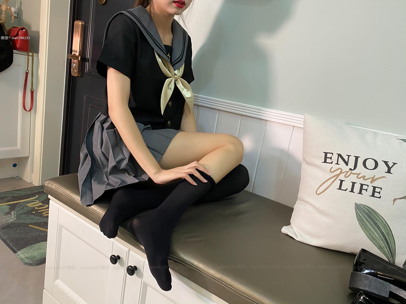 图片[101]-ISS系列 036 洋洋 JK黑 [119P] – 速更版-美库