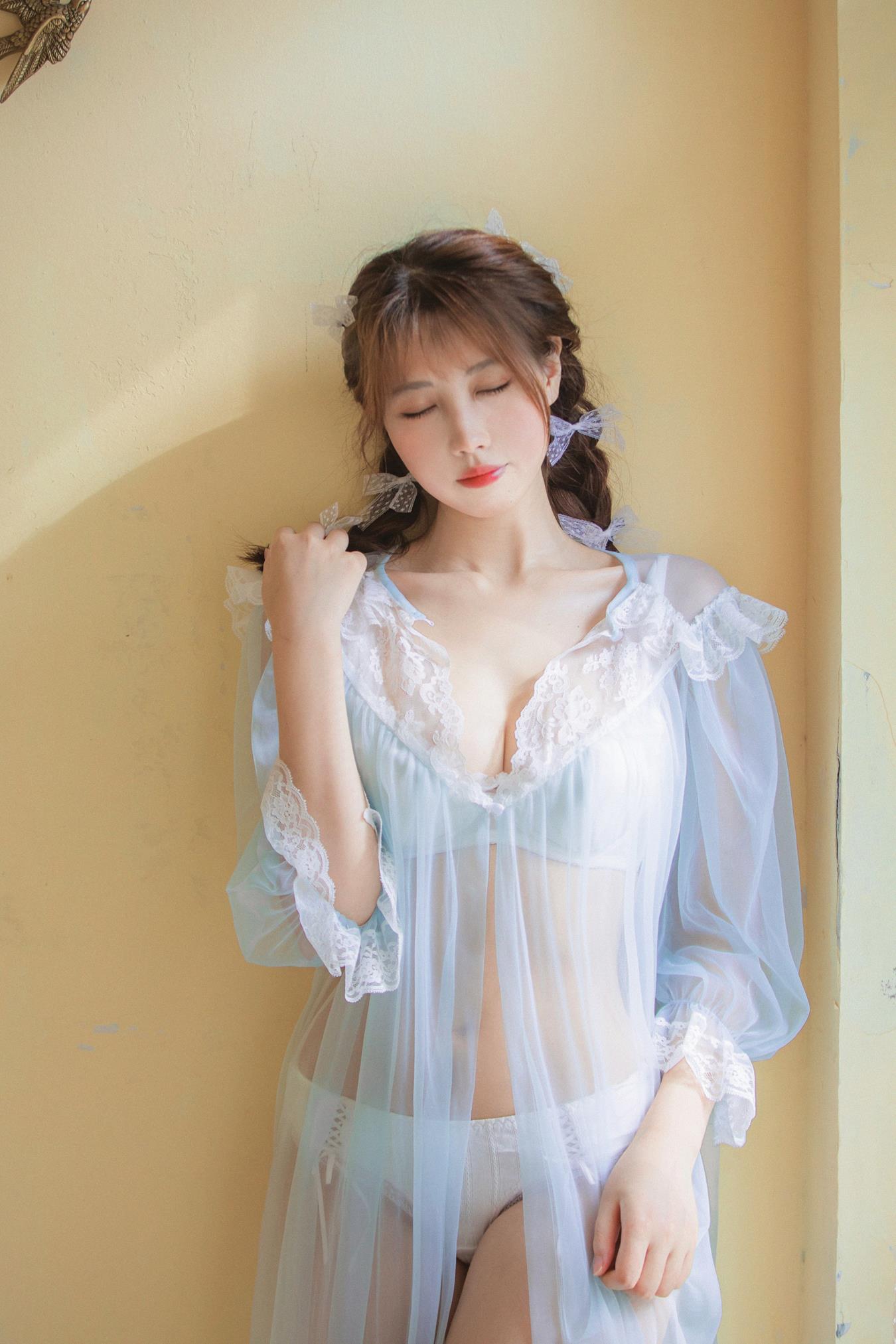 图片[14]-念雪ww – 蓝纱衣[39P] – 速更版-美库