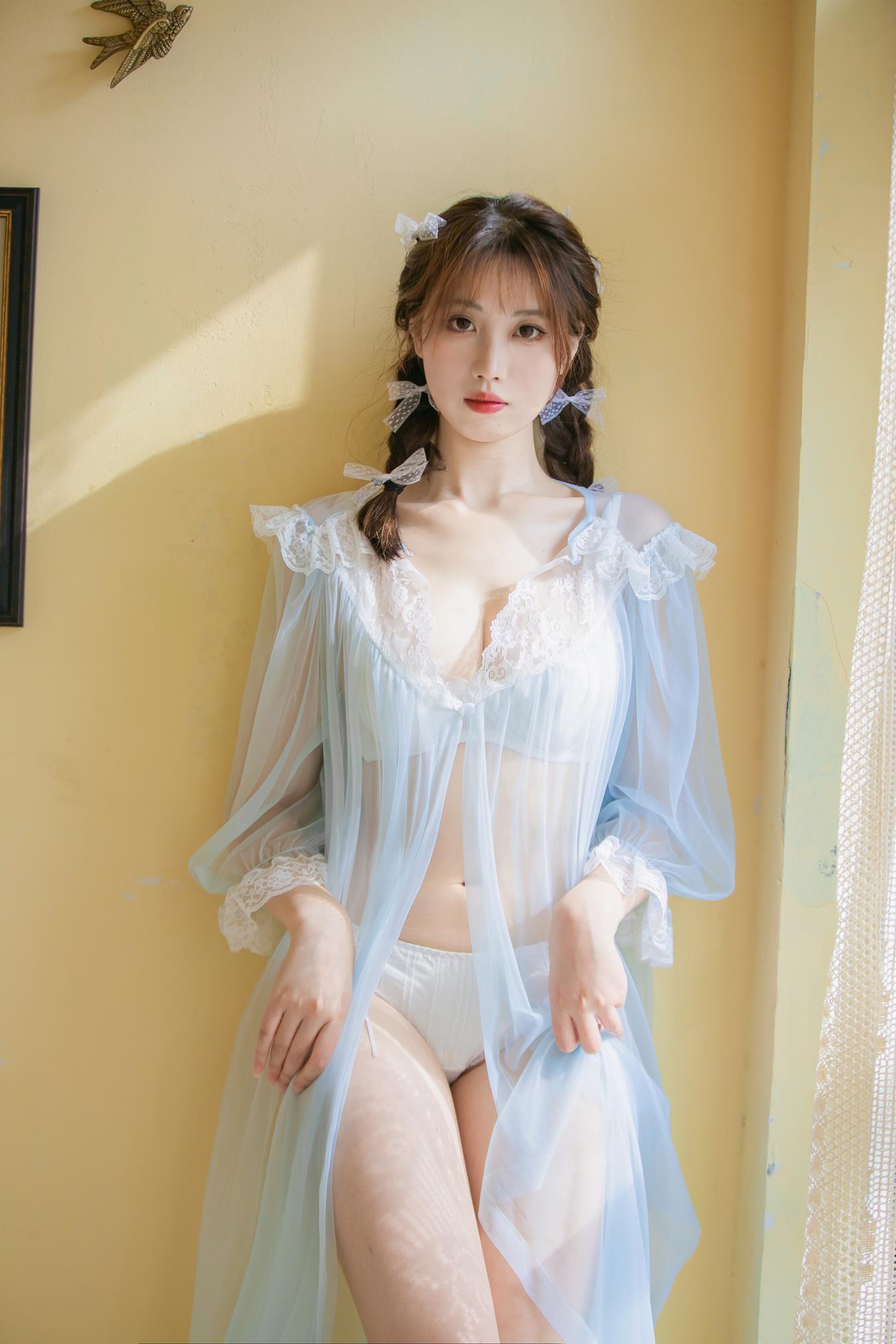 图片[15]-念雪ww – 蓝纱衣[39P] – 速更版-美库