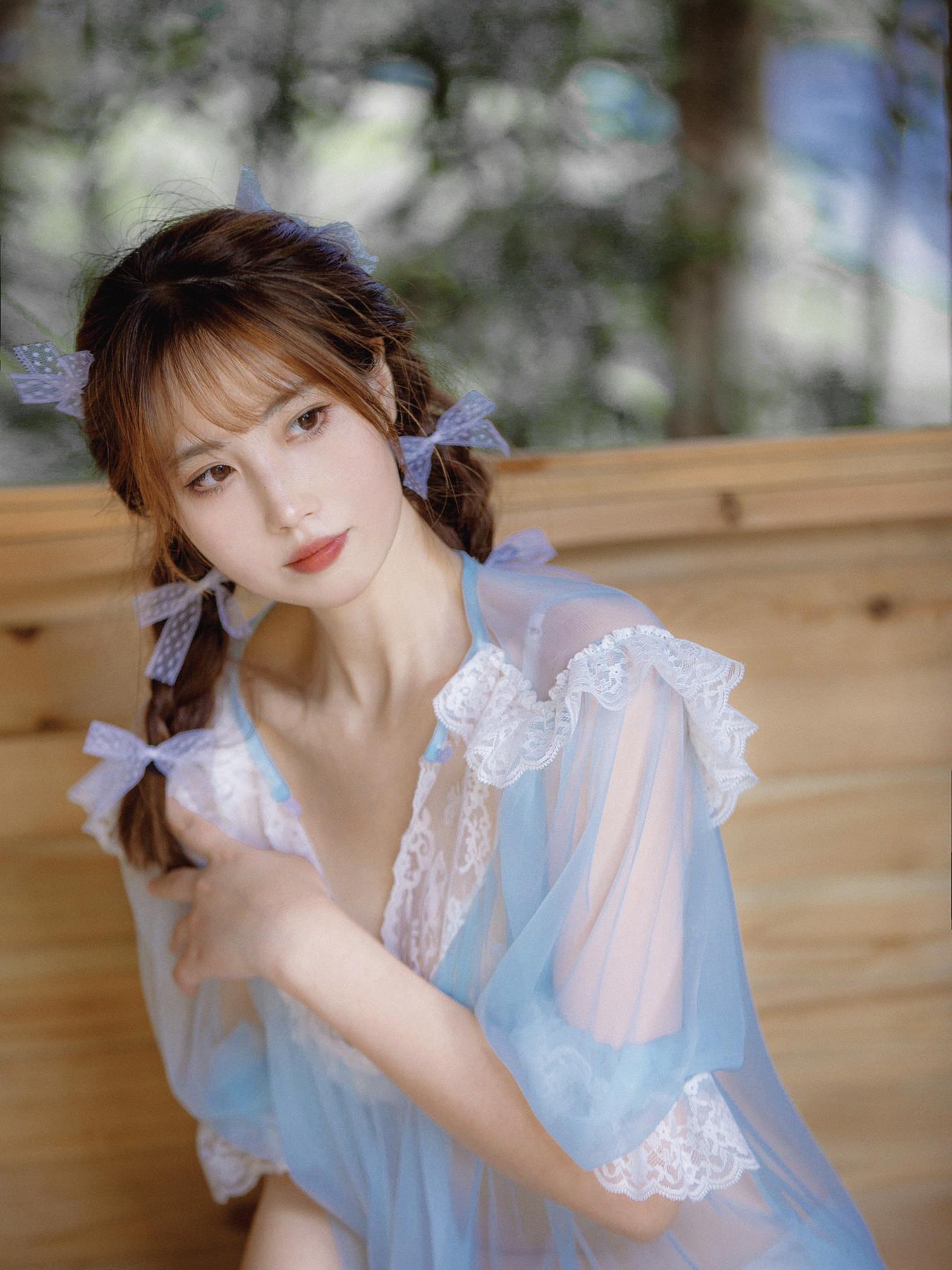 图片[24]-念雪ww – 蓝纱衣[39P] – 速更版-美库