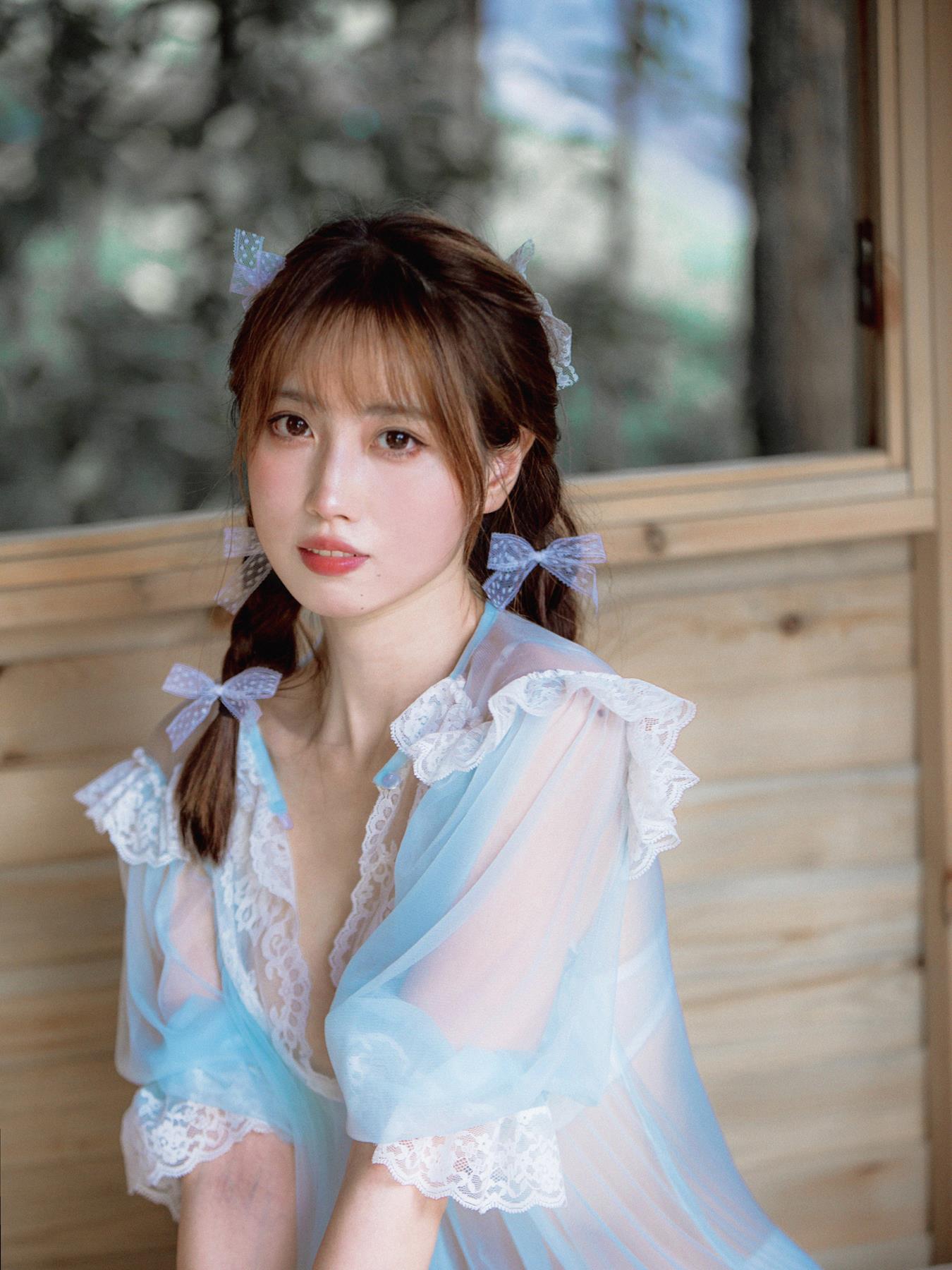 图片[25]-念雪ww – 蓝纱衣[39P] – 速更版-美库