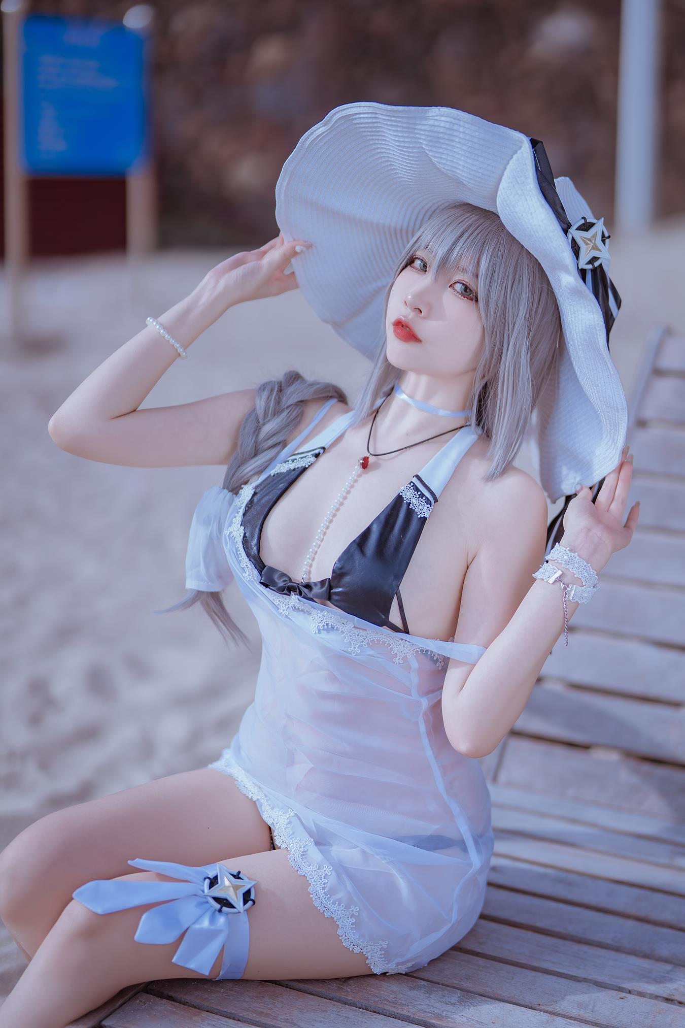 图片[6]-人气Coser二佐Nisa  碧蓝 天鹰泳装 [17P] – 速更版-美库