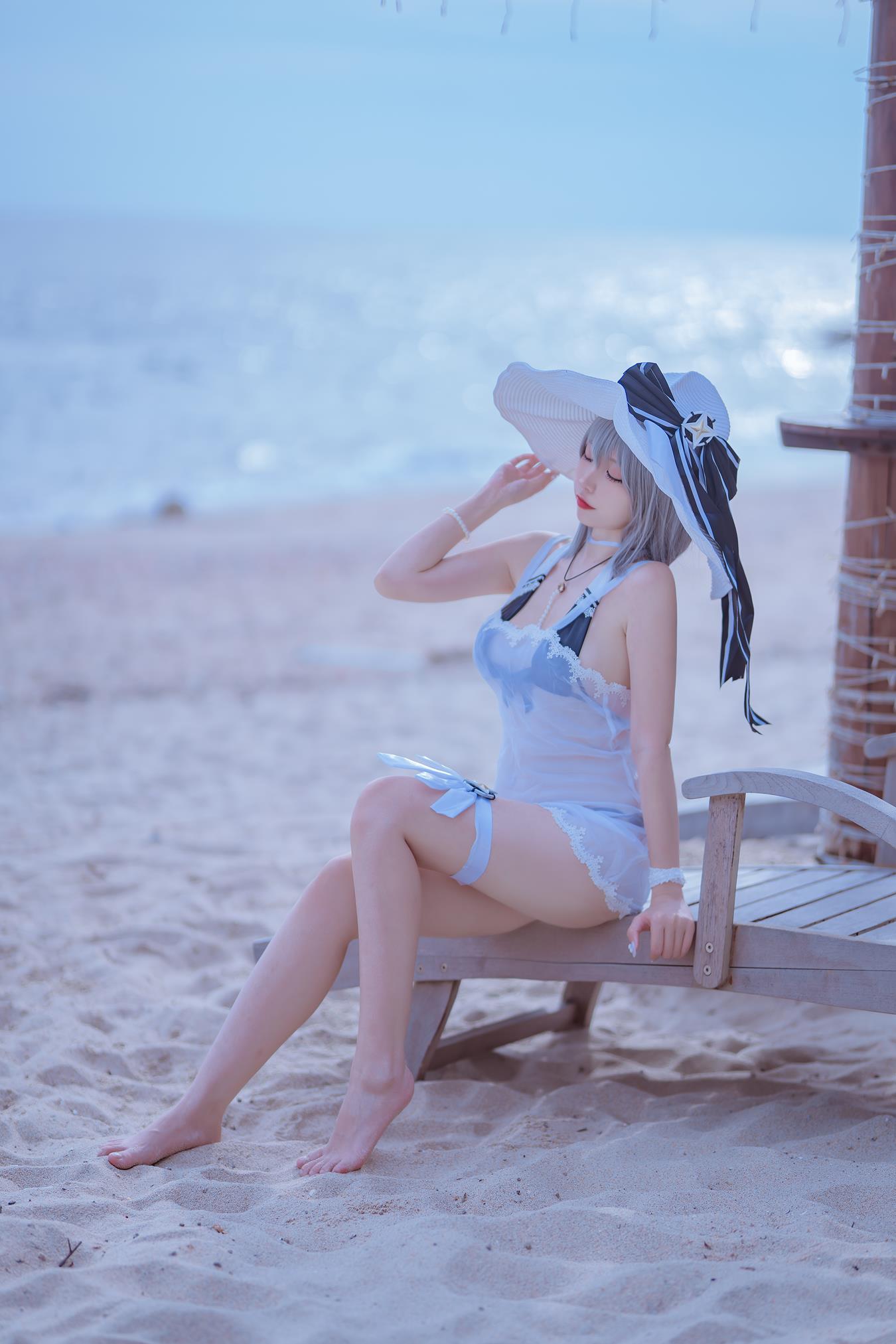 图片[11]-人气Coser二佐Nisa  碧蓝 天鹰泳装 [17P] – 速更版-美库