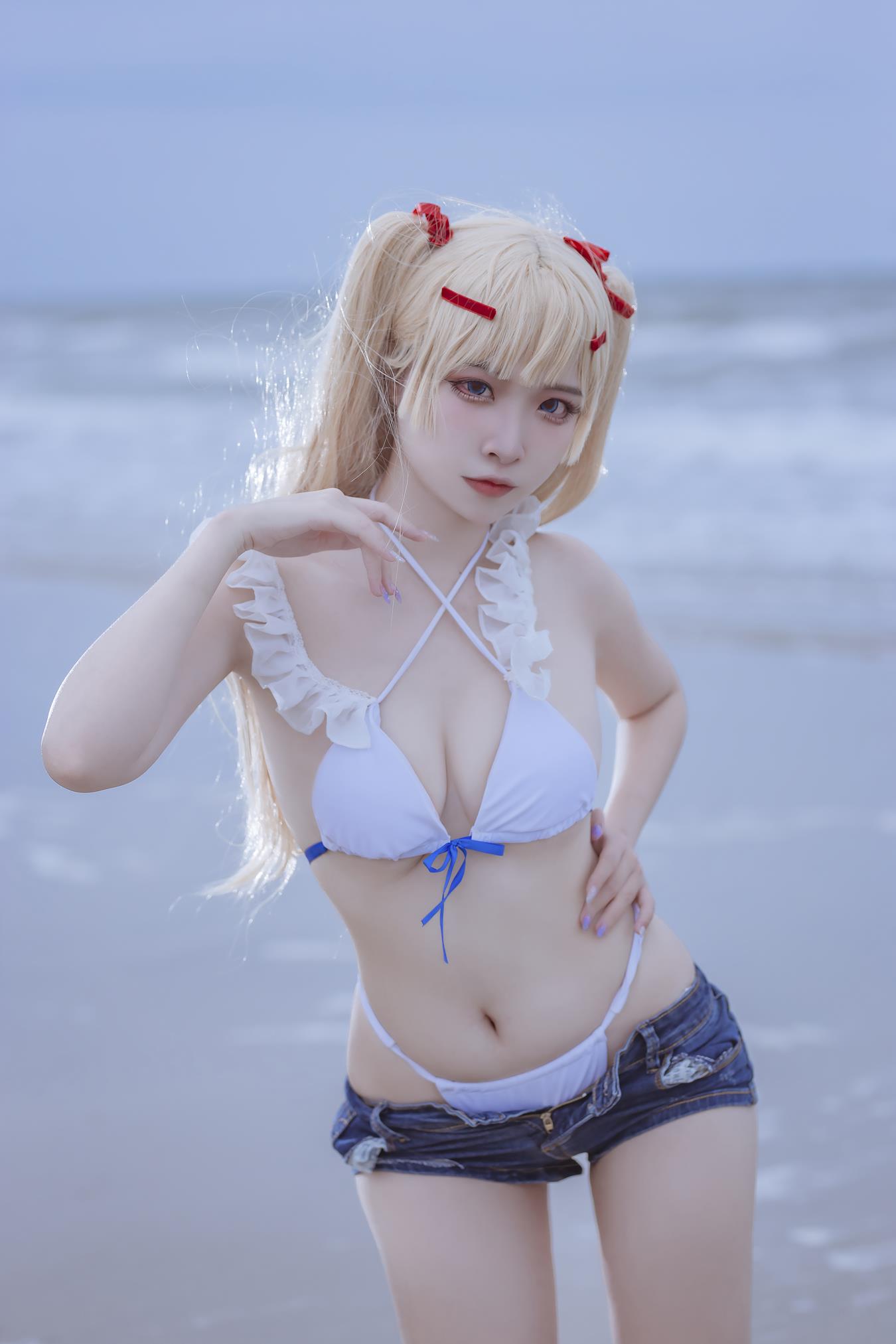 图片[6]-人气Coser二佐Nisa 碧蓝 苏塞克斯泳装 [18P] – 速更版-美库