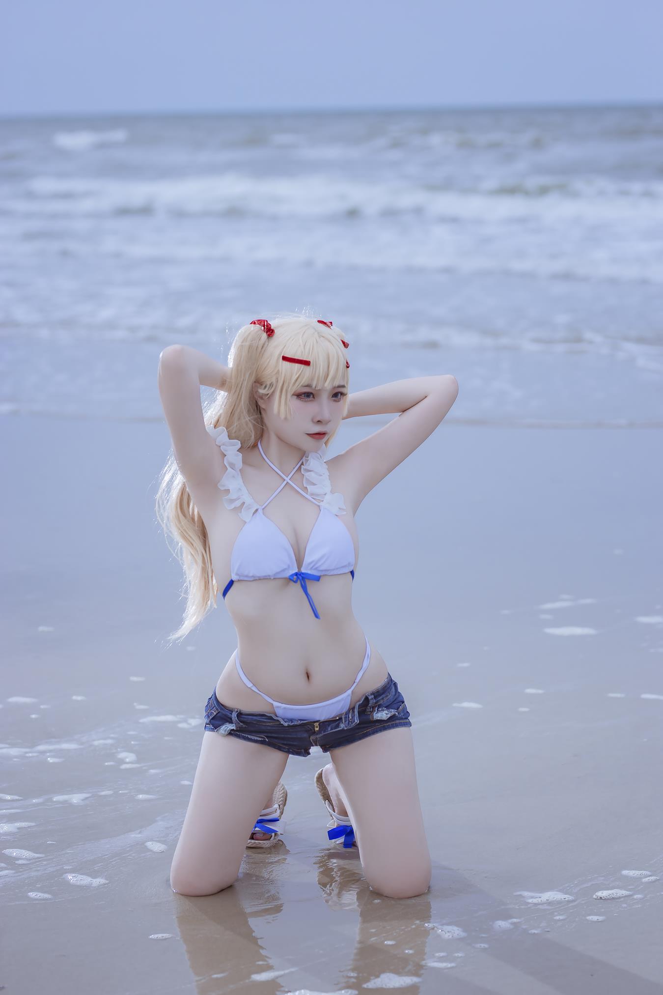 图片[8]-人气Coser二佐Nisa 碧蓝 苏塞克斯泳装 [18P] – 速更版-美库