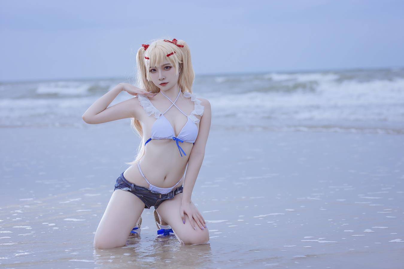 图片[9]-人气Coser二佐Nisa 碧蓝 苏塞克斯泳装 [18P] – 速更版-美库