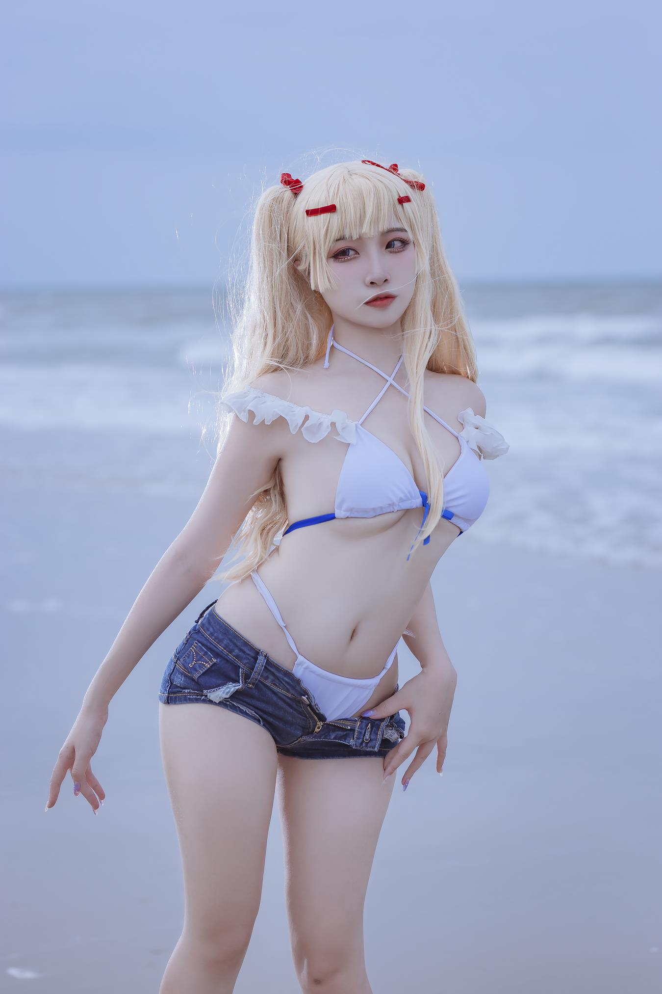 图片[14]-人气Coser二佐Nisa 碧蓝 苏塞克斯泳装 [18P] – 速更版-美库