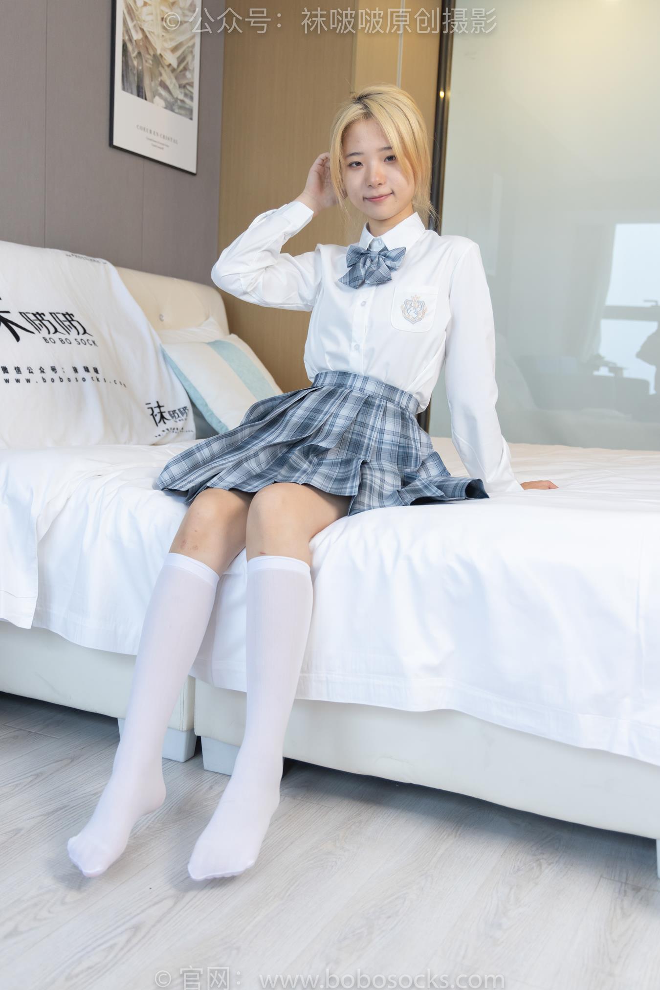 图片[41]-[BoBoSocks袜啵啵]NO.160 小淳-匡威板鞋、黑皮鞋、短肉丝、白丝小腿袜 （2）[76P] – 速更版-美库