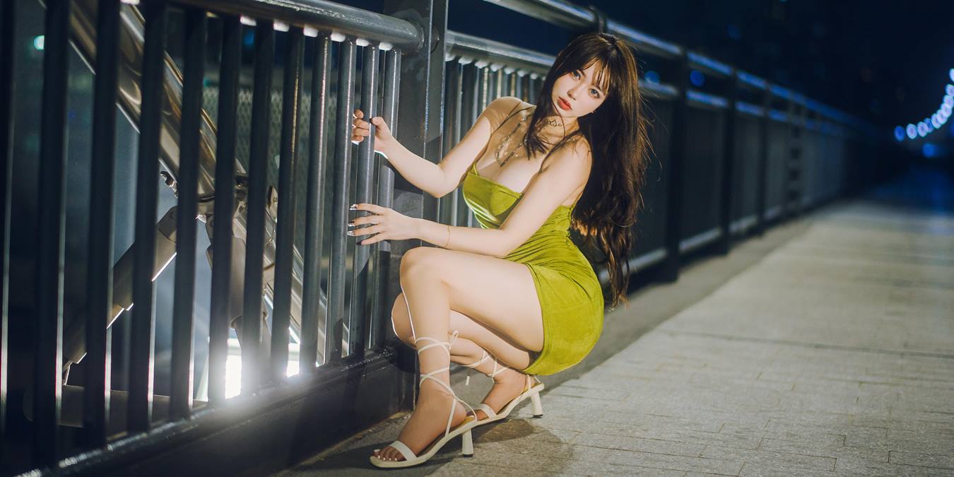 图片[22]-Tina很妖孽呀 – 绿色连衣裙[35P] – 速更版-美库