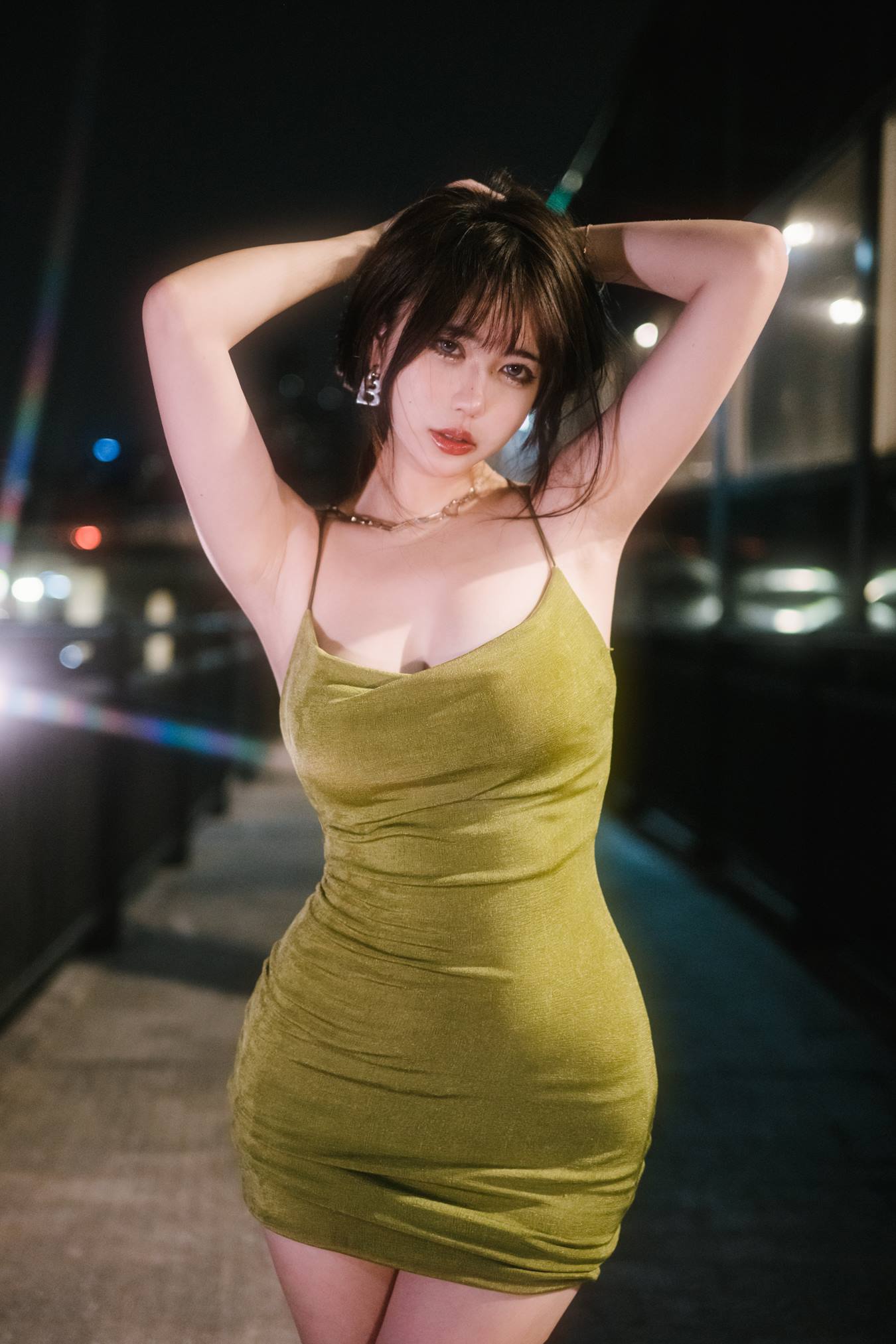 图片[30]-Tina很妖孽呀 – 绿色连衣裙[35P] – 速更版-美库