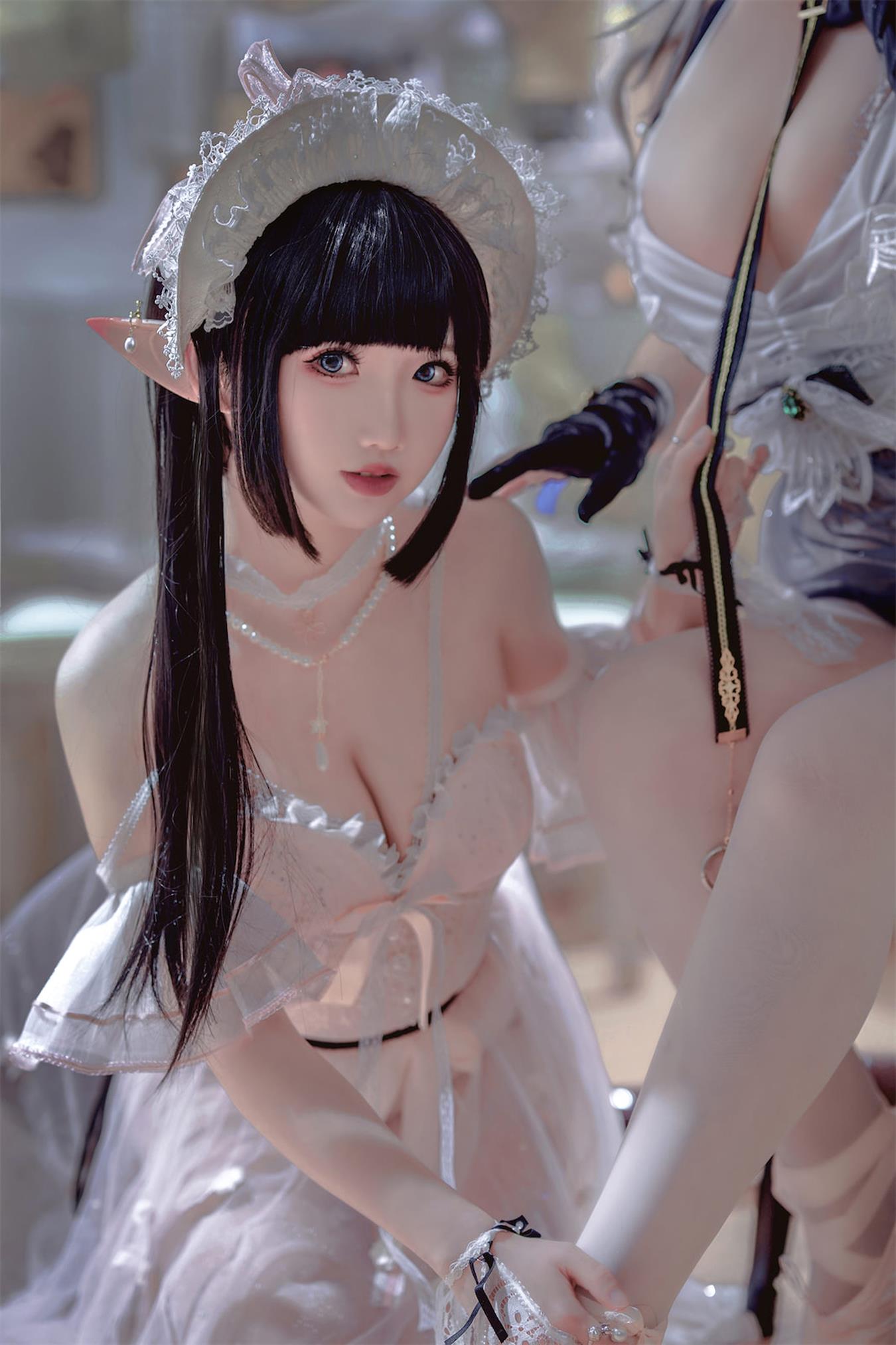 图片[12]-可爱人气Coser面饼仙儿&半半子 Arknights 黑x森蚺バレエ [52P] – 速更版-美库