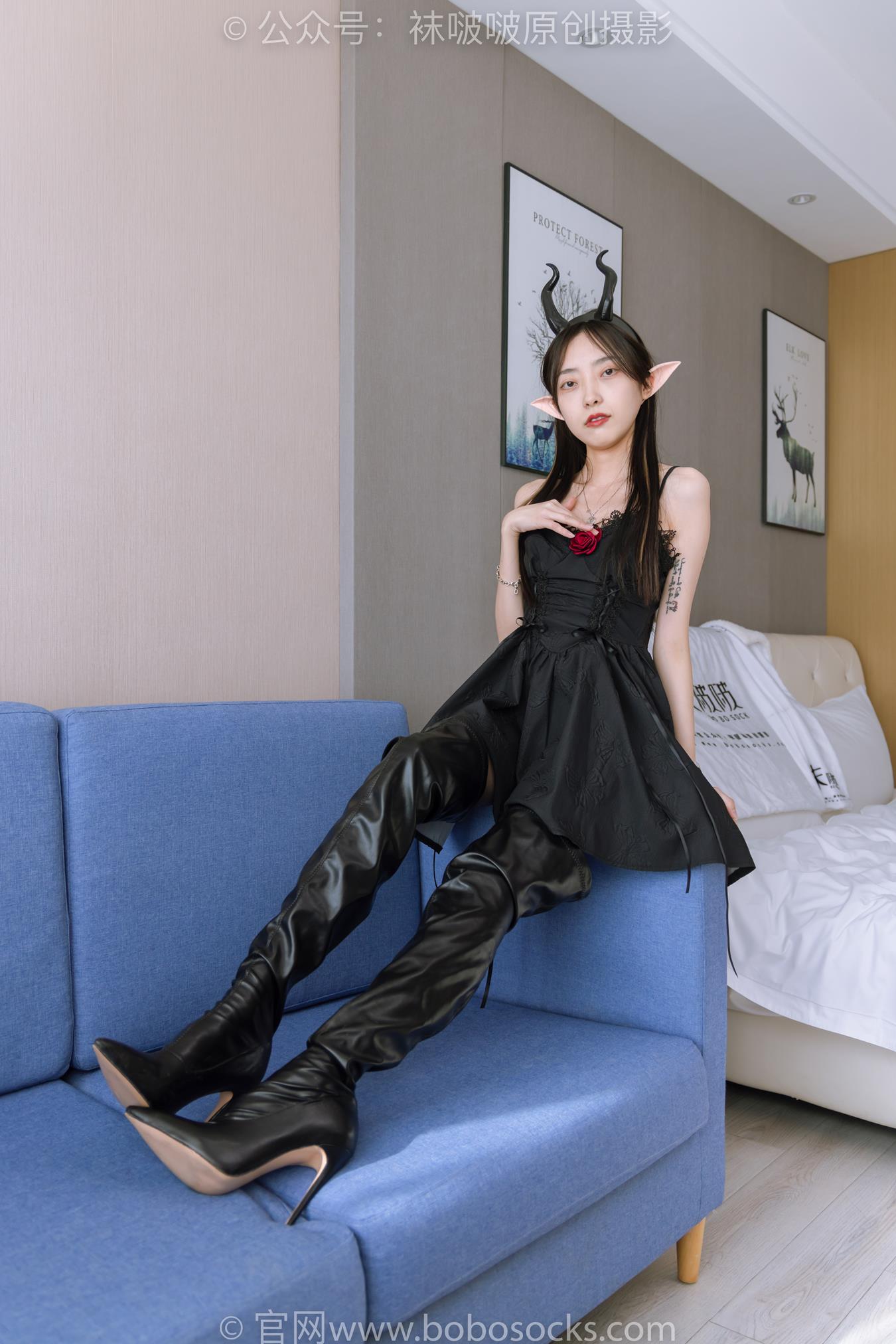 图片[21]-[BoBoSocks袜啵啵]NO.168 稚予-高跟鞋、长靴、油亮黑丝、手撕丝袜剧情[140P] – 速更版-美库