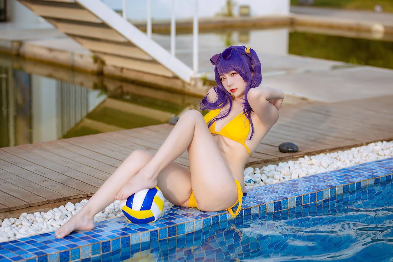 图片[21]-二佐Nisa  – 碧蓝 波拉泳装[20P] – 速更版-美库