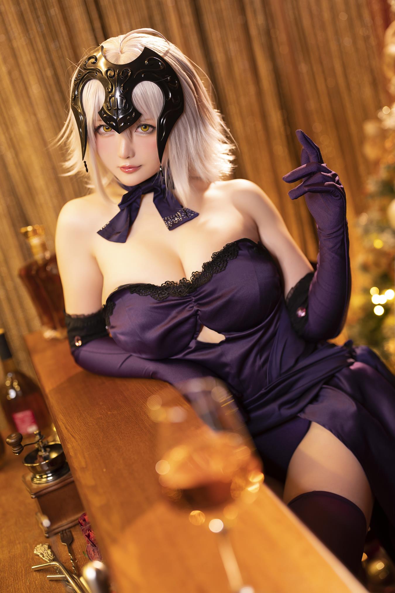 图片[11]-Coser小姐姐星之迟迟 圣诞节 黑贞[40P] – 速更版-美库