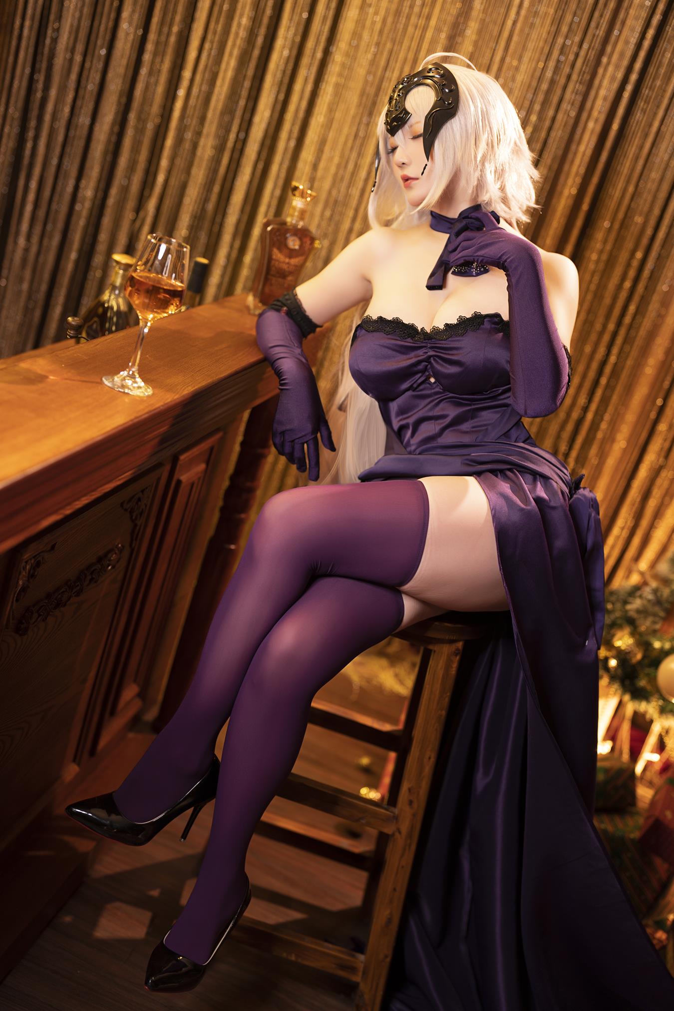 图片[13]-Coser小姐姐星之迟迟 圣诞节 黑贞[40P] – 速更版-美库