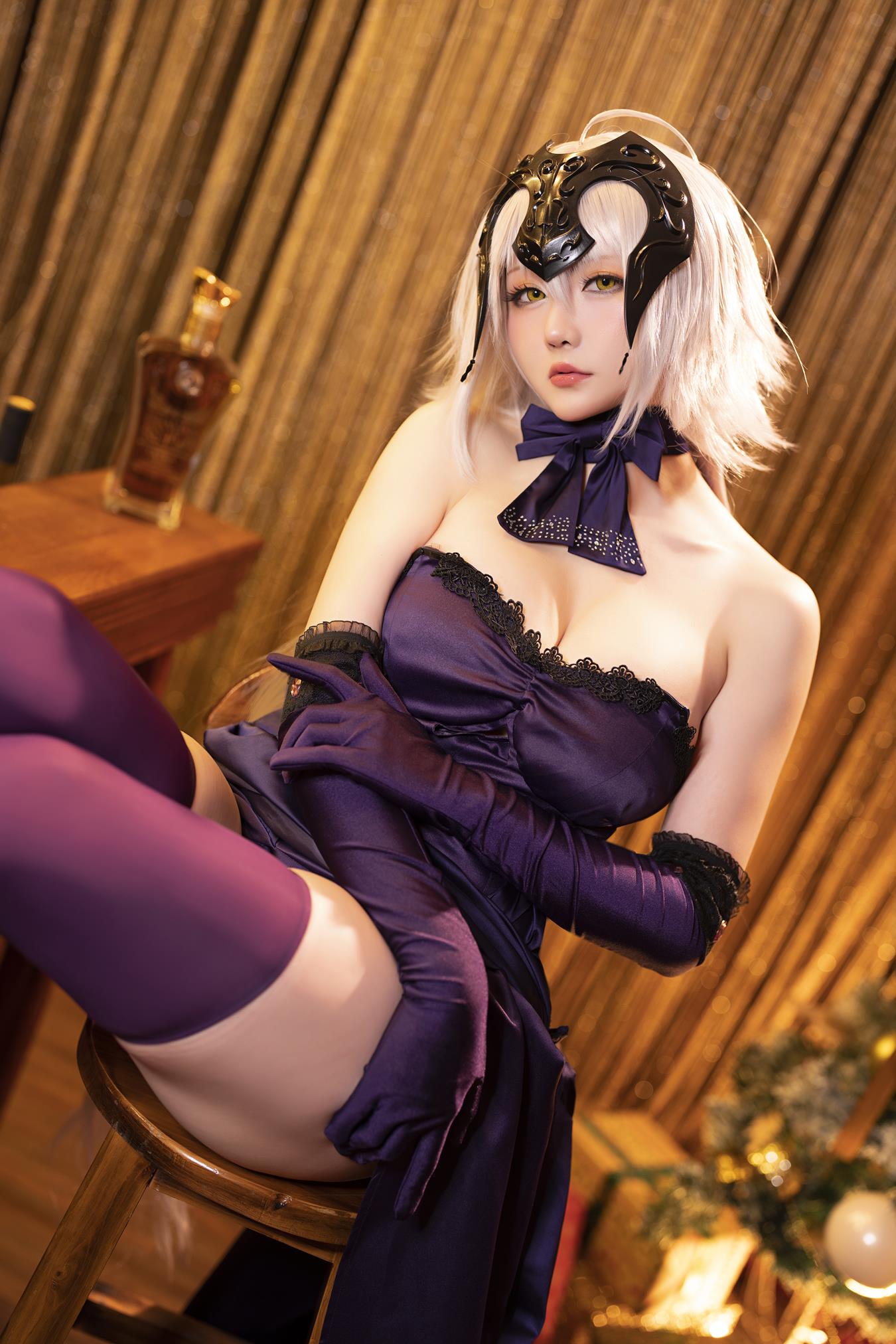 图片[18]-Coser小姐姐星之迟迟 圣诞节 黑贞[40P] – 速更版-美库