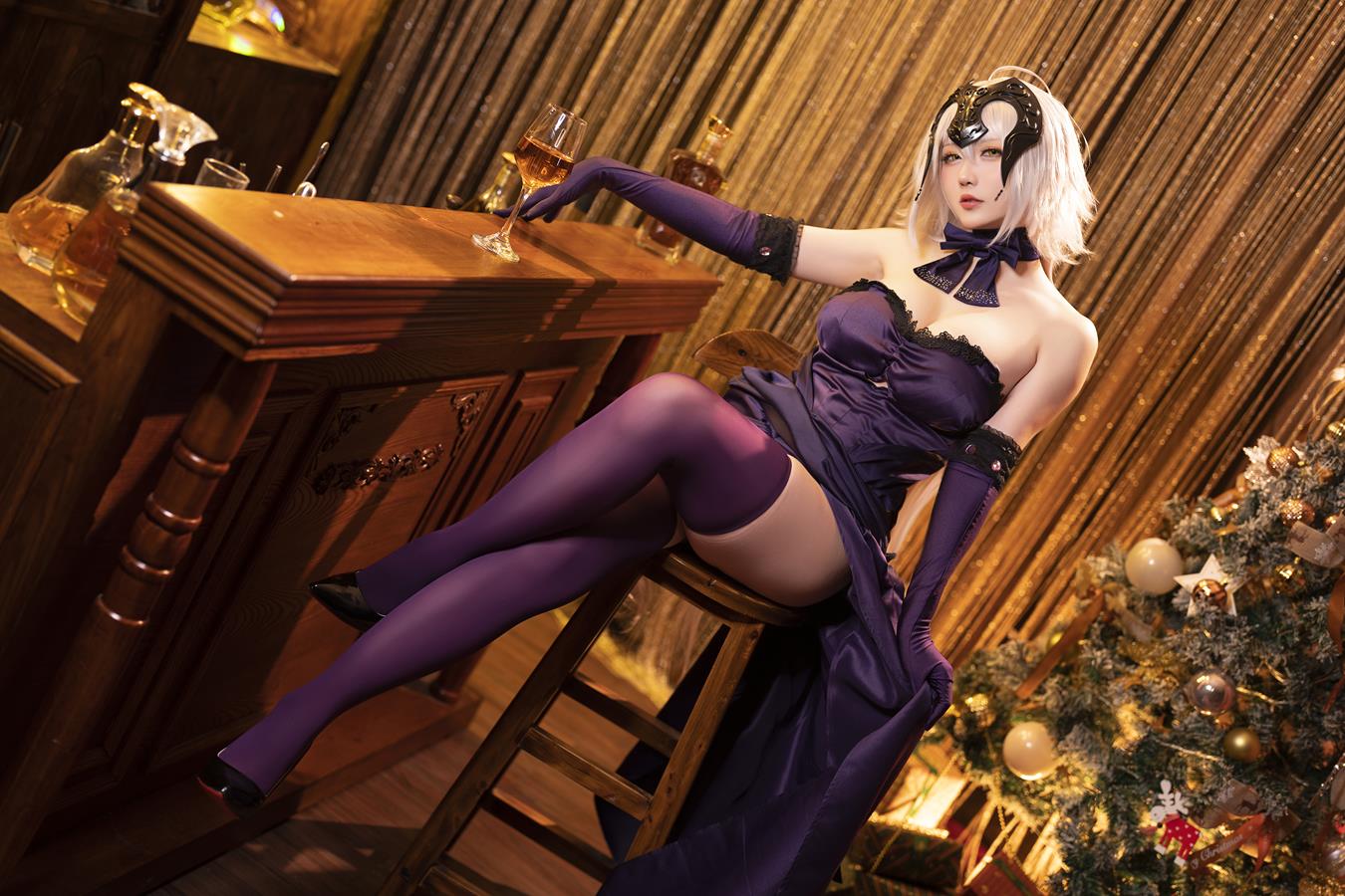 图片[21]-Coser小姐姐星之迟迟 圣诞节 黑贞[40P] – 速更版-美库