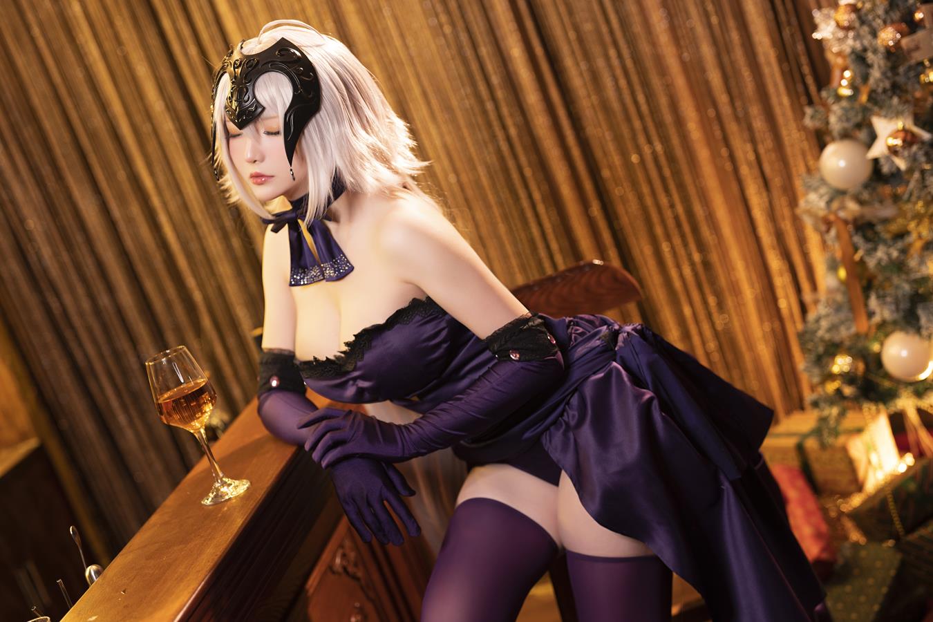 图片[26]-Coser小姐姐星之迟迟 圣诞节 黑贞[40P] – 速更版-美库