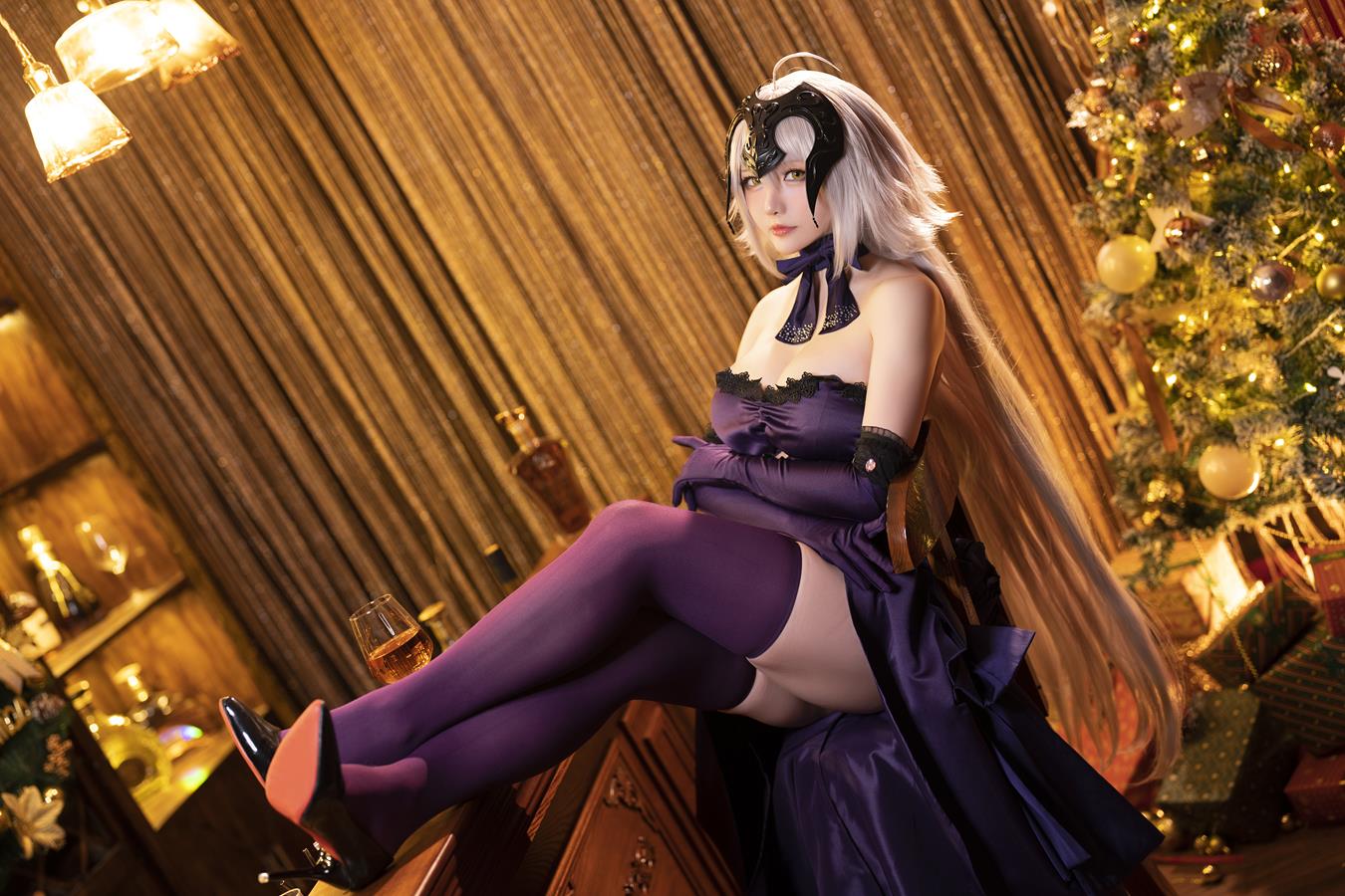 图片[31]-Coser小姐姐星之迟迟 圣诞节 黑贞[40P] – 速更版-美库