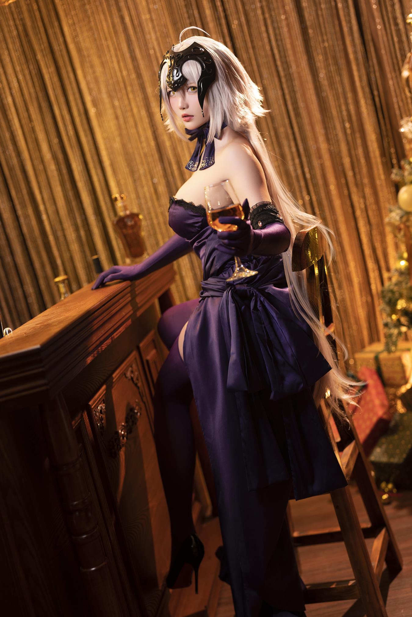 图片[34]-Coser小姐姐星之迟迟 圣诞节 黑贞[40P] – 速更版-美库