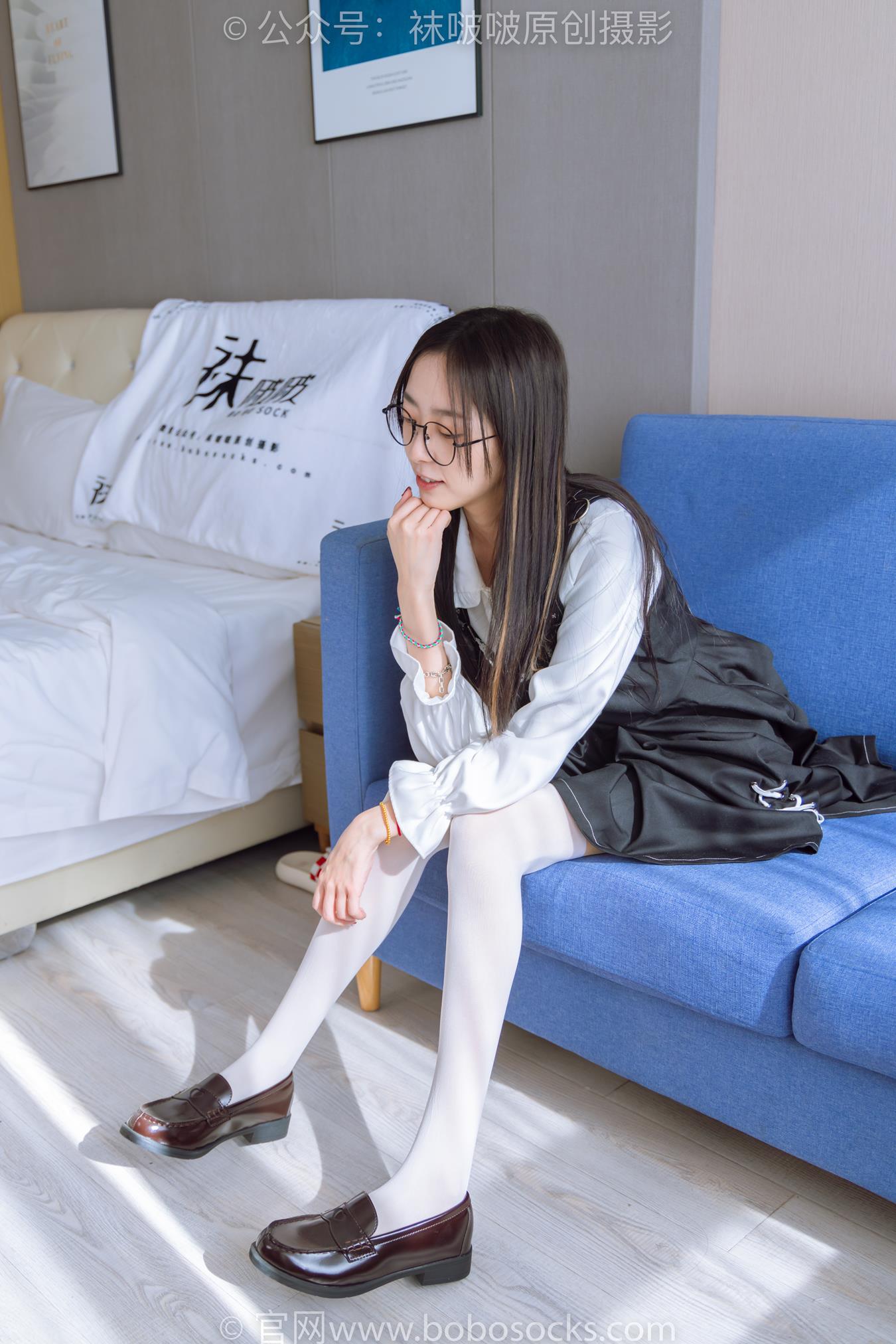 图片[49]-[BoBoSocks袜啵啵]NO.177 稚予-皮鞋、厚白丝（脚底猫爪印款）[140P] – 速更版-美库