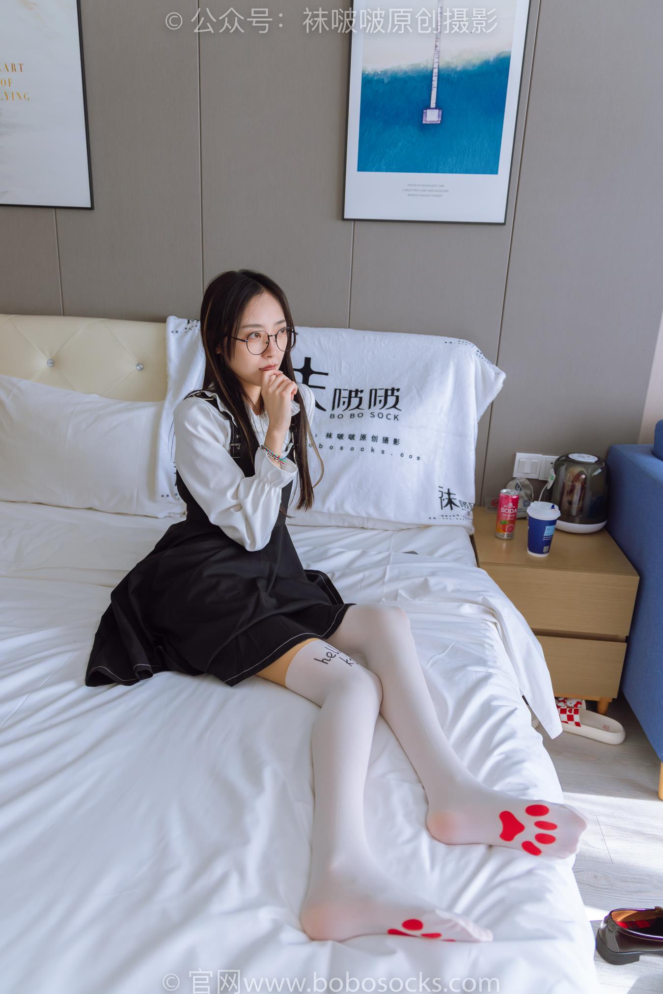 图片[65]-[BoBoSocks袜啵啵]NO.177 稚予-皮鞋、厚白丝（脚底猫爪印款）[140P] – 速更版-美库