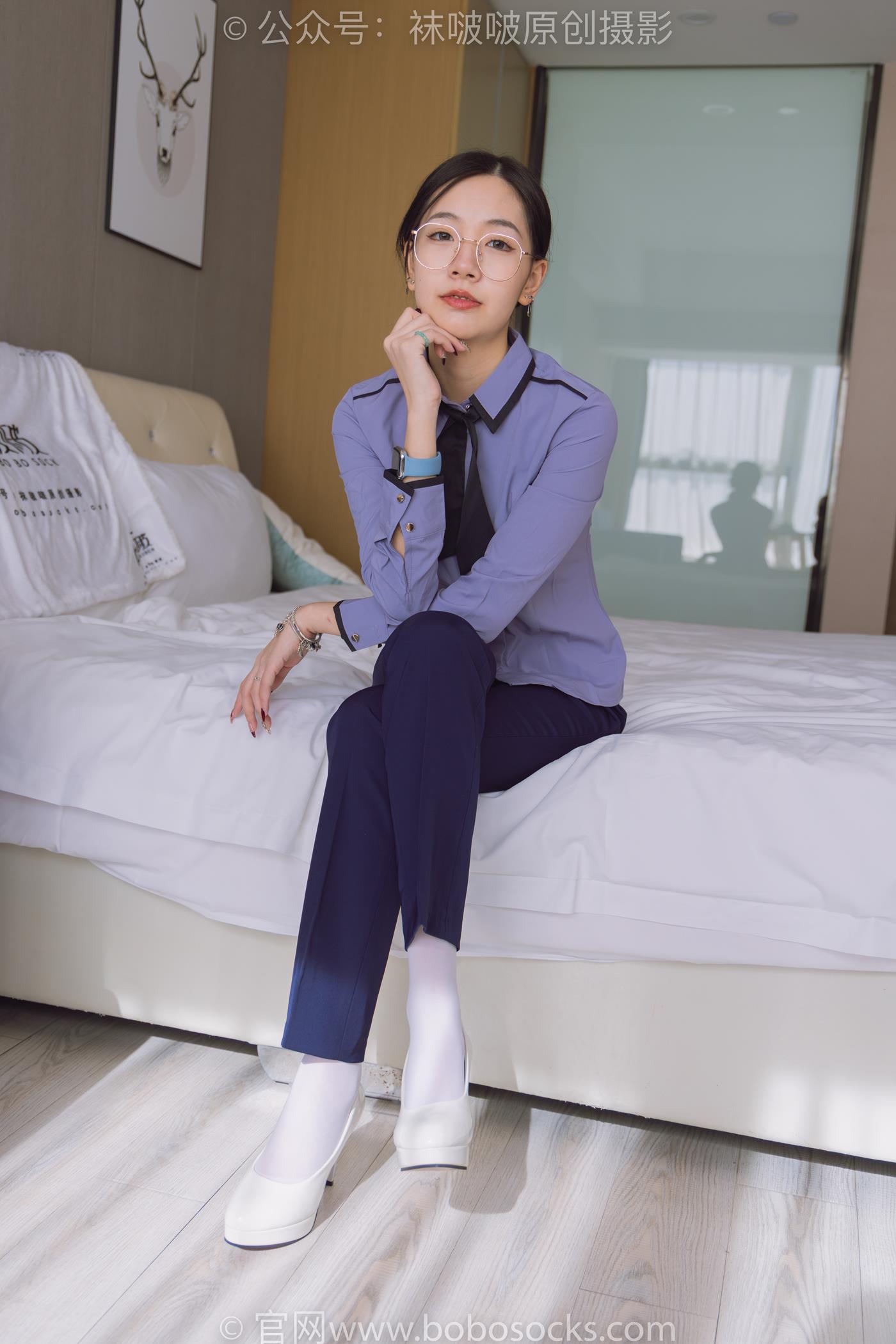 图片[140]-[BoBoSocks袜啵啵]NO.178 小甜豆-高跟鞋、厚白丝、ol风裤里丝[140P] – 速更版-美库