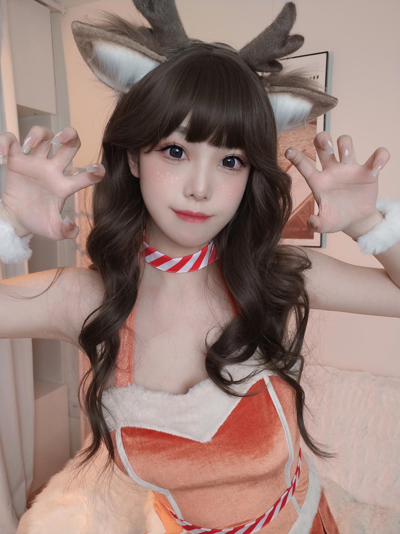 图片[15]-萌系小姐姐 蜜汁猫裘 圣诞兔兔&鹿鹿 [37P] – 速更版-美库