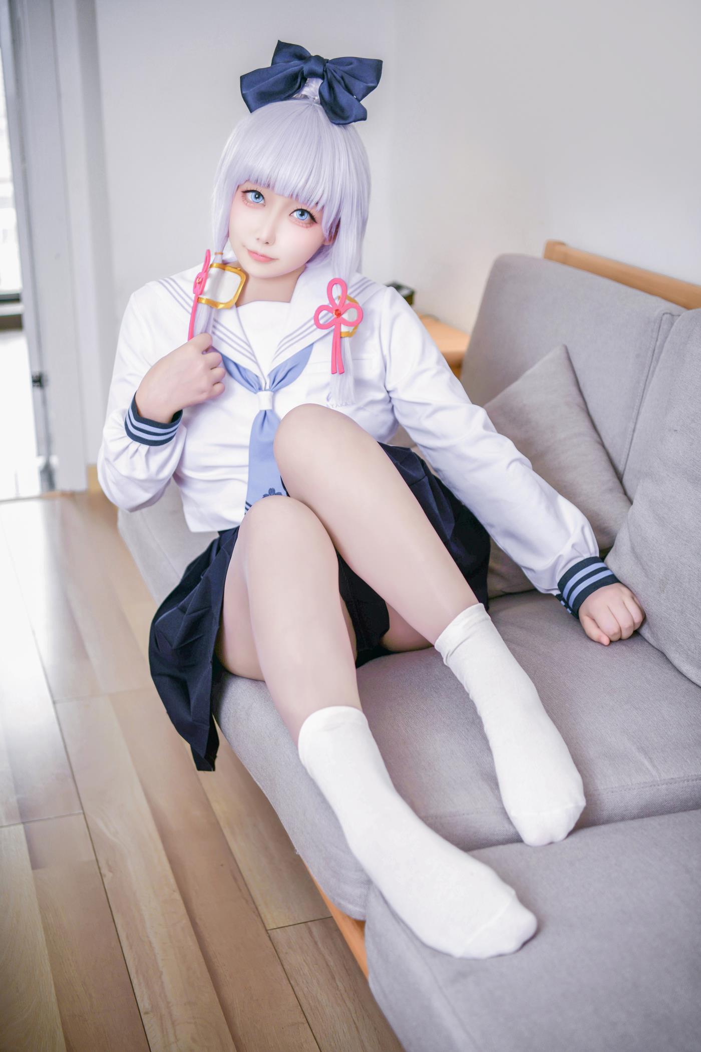 图片[7]-章鱼娘 – 原神 神里綾華 JK [8P] – 速更版-美库